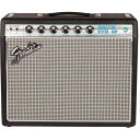 楽器種別：新品ギターアンプ/Fender USA 商品一覧＞＞ギターアンプ/Fender USA/Vintage Modified Amps 商品一覧＞＞ギターアンプ【135，000円〜265，000円】 商品一覧＞＞安心してお買い物頂けるよう、ミニアンプもコンボアンプも丁寧梱包でお届けします！Fender USA 68 Custom Princeton Reverb商品説明1968 年はフェンダーアンプにとって大きな節目の年となりました。純粋なフェンダートーンを備えた、新しいルックスシルバーフェイスの登場により、ミュージシャン達の選択するアンプの幅は広がり数えきれないほどのギタリストがフェンダートーンをかき鳴らしてきました。シルバーとターコイズブルーのフロントパネルと上品なドリップエッジのグリルが特徴。68 Custom アンプは世界トップクラスの深く、明確で強力なチューブトーンを紡ぎだしクラシックなフェンダーサウンドを実現します。当時の外観とトーンパフォーマンスに敬意を表しつつ大きな柔軟性が加えられた本機種は1 基の10 CelestionTEN30スピーカーを搭載し、現代にも明確にロックンロールスピリットを伝導してくれます。Series: Vintage ModifiedAmplifier Type: TubeSpeaker: One - 10 Celestion TEN 30Inputs: Two - (1/4， Input 2 is at -6dB)Speaker Jack: Two 1/4 ParallelChannels: OneControls: Volume， Treble， Bass， Reverb， Speed， IntensityEffects: Reverb， VibratoImpedance: 8 OhmsWattage: 12 WattsPreamp Tubes: 3 x 12AX7， 1 X 12AT7Power Tubes: 2 x 6V6Cover/Grille Cloth: Black Textured Vinyl Covering with Silver-Turquoise Grille ClothControl Panel: Silverface StyleHandle: Molded Plastic Strap with Nickel-Plated CapsKnobs: Skirted Amp KnobsPilot Light Jewel: Blue JewelIncluded Accessories: 2-Button Footswitch， Fitted Amplifier CoverHeight: 16 (40.6 cm)Width: 19.875 (50.5 cm)Depth: 9.5 (24.13 cm)Weight: 34 lbs. (15.7 kg)商品詳細※改良されたプリンストンリバーブのオールチューブ回路。ハンドワイヤードチューブソケット、オリジナル同様のカスタムメイドシューマッハ製トランス。純正フェンダー、チューブ駆動型のスプリングリバーブとトレモロ（ビブラート）。1968年スタイルのシルバーターコイズグリルのアルミニウムトリムシルバーフェイス。※店舗により倉庫保管となりますイケベカテゴリ_アンプ_ギターアンプ_Fender USA_Vintage Modified Amps_新品 JAN:0885978402946 登録日:2021/07/16 ギターアンプ フェンダー ふぇんだー