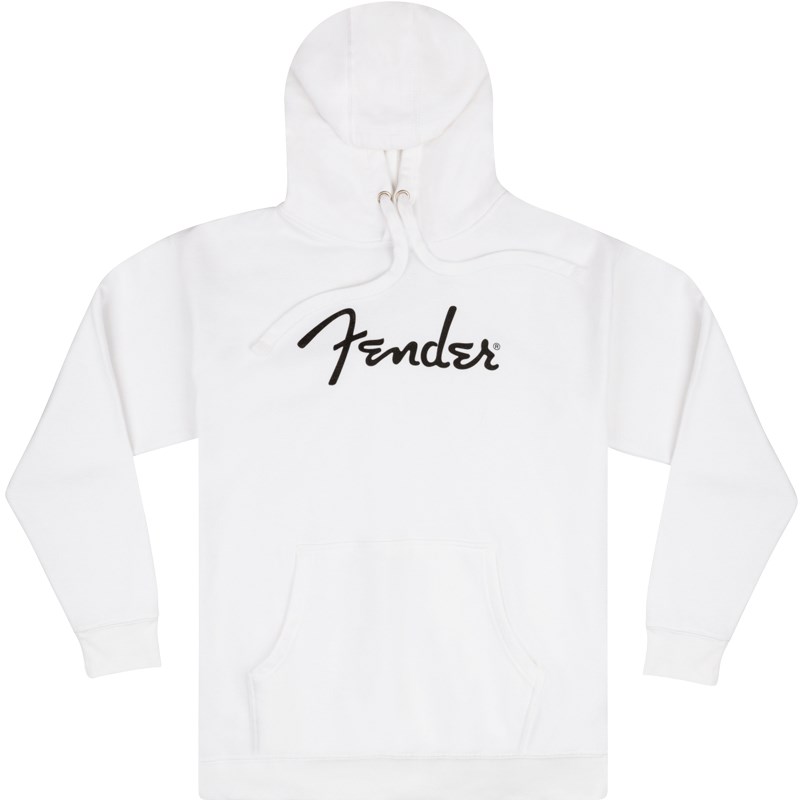 Fender USA Fender Spaghetti Logo Hoodie Olympic White (L Size) (9113103506)