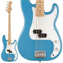 楽器種別：新品エレキベース/Squier by Fender 商品一覧＞＞エレキベース【20，000円〜40，000円】 商品一覧＞＞当店のベースは、出荷前に専門スタッフが検品・調整しているので安心です！Squier by Fender Sonic Precision Bass (California Blue/Maple)商品説明Squier Sonic(TM) Precision Bass(R) なら、時間を飛び越えるようなスピードで、どんな音楽でもすぐにベースを始めることができます。象徴的なフェンダースタイル、そして刺激的なトーンをあらゆるプレーヤーにお届けします。この P Bass(R) は、薄く軽量なボディに、1.5 インチの狭いナット幅、スリムで魅力的な「C」シェイプネックが相まって、快適な演奏性をもたらします。 Squier(R) スプリットシングルコイルピックアップはパンチの効いたベーストーンを奏でます。その他、正確なイントネーション調整ができる4サドルハードテイルブリッジ、スムーズで正確なチューニングが可能なオープンギアチューニングマシン、耐久性のあるクロムメッキハードウェアなど、魅力的な特徴を数多く備えています。商品詳細■Body Material: Poplar■Body Finish: Gloss Polyurethane■Neck: Maple， C Shape■Neck Finish: Satin Urethane■Fingerboard: Indian Laurel or Maple， 9.5(241 mm)■Frets: 20■Position Inlays: Pearloid Dot (Indian Laurel)，Black Dot (Maple) ■Nut (Material/Width): Synthetic Bone， 1.5 (38.1 mm)■Tuning Machines: Vintage-Style■Scale Length: 34 (86.36 cm)■Bridge: 4-Saddle Standard■Pickguard: 1-Ply White■Pickups: Ceramic Split Single-Coil■Pickup Switching: None■Controls: Master Volume， Master Tone■Control Knobs: Knurled Flat-Top■Hardware Finish: Chrome■Strings: Nickel Plated Steel (.045-.105 Gauges)ソフトケース付属イケベカテゴリ_ベース_エレキベース_Squier by Fender_新品 JAN:0717669816445 登録日:2023/06/20 エレキベース スクワイアー スクワイヤー スクワイア スクワイヤー フェンダー