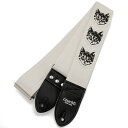 Couch Guitar Strap ニャン ニャン ニャン シロ Cat Guitar Strap All White