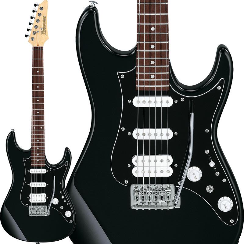 楽器種別：新品Ibanez/新品 商品一覧＞＞エレキギター【30，000円〜60，000円】 商品一覧＞＞STタイプ/Ibanez 商品一覧＞＞当店のギターは、出荷前に専門スタッフが検品・調整しているので安心です！Ibanez AZ Essentials AZES40B-BK (Black) [SPOT MODEL]商品説明Ultimate Beginner Guitar AZ Essentials New Model !!ビギナーへ送る、究極の初めての1本・新モデル！トレモロ付き SSHピックアップ(フロント・ハムバッカー・シュミレーション搭載)モデル◆Poplar body中高音域が少し出た、フラットでバランスがとれた音響特性を持つ木材です。◆Maple neckアタック感とサスティンに優れ、明るくはっきりしたサウンドが特長です。強度が高く、多くのギターにネック材として使用されるメジャーな木材です。◆Jatoba fretboard赤褐色の木肌と木目を持つ硬質な木材で、ふくよかな中音域が特長です。◆250mm fretboard radius250mm指板Rは平らすぎず、丸すぎず初心者にとって最適なRと考えます。コードを弾くにも、単音を弾くにもストレスなく押弦できます。◆25 inch scale (AZES)子供や小柄な方にも演奏し易い25インチのスケール長を採用しています。また、ギタリストとして成長し、次なる1本を選ぶ際に、ロングスケール、ミディアムスケールどちらのギターでも違和感なく弾けます。◆All Access Neck Jointボディとネックとの接合部を球面に仕上げることで、ハイポジションでの弾き易さを追求しました。◆Essentials / Accord S-S-H pickupsAZESのために開発されたシングルコイルピックアップ EssentialsとハムバッカーピックアップAccordのS-S-H配列。フラットな音響特性で、どの音域もバランスよく聴こえるように設計。このモデル1本で、どんなジャンルの音楽演奏も楽しめます。◆dyna-MIX9 switching system with Alter Switchミニスイッチの切り替えひとつで、自在にハムバッカー・モードとシングルコイル・モードへ切り替えられ、9パターンのサウンド・バリエーションを奏でられます。ネックとセンターのシングル・コイルをシリーズ配線し、22Fのネック・ハムバッカー・サウンドをシミュレートしています。限られた機材で一人何役もこなさなければならない現代のギター・プレイヤー向きのスイッチング・システムです。◆T106 tremolo bridge w/ Comfort round Steel saddlesAZESのために開発されたComfort round Steel saddlesを搭載し、サドルの高さ調整域がより広くなり、素早くセッティングできます。サドルの高さ調整ネジが突き出にくいため、手を置いて構えた際や弾いている際もストレスなく演奏できます。◆Ibanez machineheads w/ Split-shaftダイキャスト製ハウジングとスプリットシャフトが特長です。ダイキャスト製ハウジングはチューニングをスムースに作動させ、外からのホコリを防ぎます。スプリットシャフトはポスト内部に弦の先端を挿入するタイプで、弦交換を容易に行えます。◆Mono-unit output jack樹脂製一体型で、堅牢で破損に強く、プラグ種別での通電差異が少ないです。また、ジャックの緩みによる接触不良や断線を防ぎます。※画像はサンプルです。製品の特性上、杢目、色合いは個体ごとに異なります。商品詳細SpecsNeck Type AZES Maple neckBody Poplar bodyFretboard Jatoba fretboard w/White dot inlayFret Medium fretsTuning Machine Ibanez machine heads w/ Split shaftBridge T106 tremolo bridge w/ Comfort round Steel saddlesNeck Pickup Essentials (S) neck pickupMiddle Pickup Essentials (S) middle pickupBridge Pickup Accord (H) bridge pickupControls， Pickup selector 1 Volume， 1 Tone， 5-way lever switchOther Switches dyna-MIX9 switching system w/Alter SwitchHardware Color ChromeString Gauge .010/.013/.017/.026/.036/.046 (D'Addario EXL110)Neck DimensionsScale 635mm/25Width at Nut 42mmWidth at Last Fret 56.4mmThickness at 1st 20.5mmThickness at 12th 22.5mmRadius 250mmRソフトケース付属(IGB101)イケベカテゴリ_エレキギター_STタイプ_Ibanez_新品 SW_Ibanez_新品 JAN:4549763381590 登録日:2026/06/17 エレキギター アイバニーズ イバニーズ