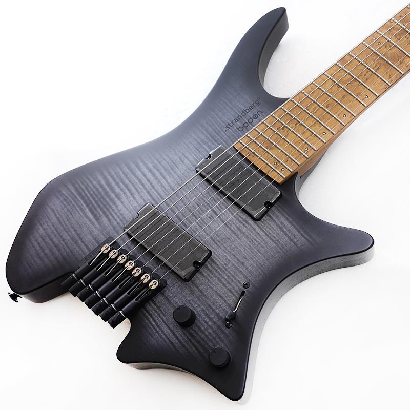 楽器種別：新品Strandberg/Boden Original 商品一覧＞＞Strandberg/新品 商品一覧＞＞エレキギター【280，000円〜525，000円】 商品一覧＞＞ヘッドレスタイプ/Strandberg 商品一覧＞＞当店のギターは、出荷前に専門スタッフが検品・調整しているので安心です！Strandberg Boden Original N2.7 (Black Denim Burst Satin)商品説明Boden Original N2シリーズN2ビジョン.strandberg*では、演奏すればするほど成長できると信じています。この信念が、私たちの演奏を高め、より多く演奏する意欲を掻き立てるために設計された、これまでで最も大胆な進化形であるボーデンN2シリーズへと導きました。ボーデン・オリジナルN2は、初代ストランドバーグ*デザインの精神を新たな時代へと継承します。カーブドトップボディ、チタン補強エンドゥアネック、EGSアークハードウェア、フィッシュマン社製POWR:Dピックアップを搭載し、クリアで明瞭なトーンと洗練された自然な美観を実現。最高峰のオリジナルビジョンを求めるプレイヤーのために造られた一本です。オリジナルN2ギターは、弦のカーブに沿った新設計の湾曲トップボディを採用。ピッキングハンドと下腕の演奏快適性を向上させます。ストランドバーグ*ボーデンは、今や身体の自然な延長のように感じられるでしょう。チャンバー加工を施したスワンプアッシュボディにメイプルトップ、ローストメイプルネックを採用したボーデン・オリジナルN2は、生き生きとした明瞭な音色を実現。EGSアークハードウェアとフィッシュマン社製ストランドバーグ* POWR:Dピックアップを搭載し、あらゆる音符が瞬時に反応。ステージを貫くサステインとクリアな音質を誇ります。革新的なEndurNeck設計は、オリジナルN2においてさらに進化を遂げました。チタン補強ロッドを追加することで、これまでで最も強固な.strandberg*ネックを実現。安定性と耐久性が向上し、より鮮明なアコースティック共鳴を生み出します。カスタム・ストランドバーグ* POWR:D by フィッシュマン・ピックアップがボーデン・オリジナルN2のサウンドを形作ります。スイッチ一つで切り替わる、水晶のように澄んだクリーン・トーン、豊かなダイナミクス、そして圧倒的なハイゲイン。演奏のあらゆるニュアンスが力強く響き渡ります。ボーデン・オリジナルN2は、定評ある.strandberg*エルゴノミックデザインの最新バージョンと豊かな倍音、EGS ARCハードウェアの堅牢な性能、そして画期的な汎用性を備えた.strandberg* POWR:D by Fishmanピックアップを求める、要求の厳しいプレイヤーに最適な.strandberg*です。※画像はサンプルです。製品の特性上、杢目、色合いは個体ごとに異なります。ギグバッグ付属商品詳細GeneralNeck Construction:Bolt-OnBody Construction:ChamberedScale Configuration:Multi-ScaleNeck Profile:EndurNeckBridge Type:HardtailBodyBody Material:Swamp AshBody Top Material:Solid Maple， Flamed Maple VeneerBody Finish Type:Acrylic SatinNeckNeck Material:Roasted MapleNeck Reinforcement Material:Titanium， WalnutFretboard Material:Roasted Birdseye MapleScale Length:25.5-26.25Fretboard Radius:20Number of Frets:24Zero Fret Type:Jescar 57110-S Stainless SteelMain Fret Type:Jescar 57100-S Stainless SteelNeutral Fret:10Nut Width Global:49.00 mmNut Width Imperial:1.93 inchFretboard Inlays:Original Luminlay Green with black pipingFretboard Side Dots:Original Luminlay Green with black pipingNeck Finish Type:Acrylic SatinNut:Plastic moulded 7-string nutTruss Rod:Double-Expanding Steel HargwareHardware Finish:Black SatinBridge:.strandberg* EGS ARC 7-string Multiscale Hardtail BridgeString Lock:.strandberg* EGS ARC 7-string String LockKnobs:Aluminum Knob NX 6mm hole knurled BlackElectronicsPickup Configuration:H-HElectronics Type:ActiveBridge Pickup:.strandberg* POWR:D by Fishman 7-Str Bridge Black PlasticNeck Pickup:.strandberg* POWR:D by Fishman 7-Str Neck Black PlasticControl Set:Master Volume， Master Tone (push-pull Dynamic/Precision voice select)， 5-Way Pickup SelectorPickup Switching:1. Bridge Humbucking 2. Bridge Inner Coil + Neck Inner Coil 3. Bridge Humbucking + Neck Outer Coil 4. Neck Outer Coil 5. Neck HumbuckingMiscellaneousFactory Strings:D’Addario NYXL 9.5-64 with tapered low BFactory Tuning:BEADGBEイケベカテゴリ_エレキギター_ヘッドレスタイプ_Strandberg_Boden Original_新品 SW_Strandberg_新品 JAN:0819052025615 登録日:2025/11/28 エレキギター ストランドバーグ ヘッドレス ボーデン