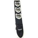 Couch Guitar Strap ニャン ニャン ニャン クロ Cat Guitar Strap Black/White Cats