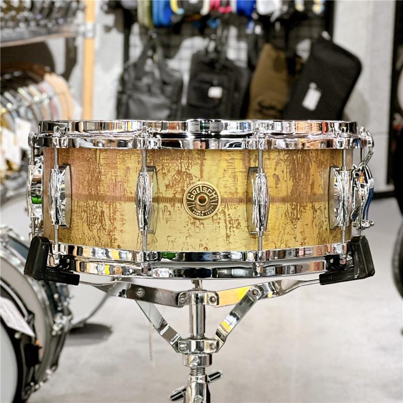 GRETSCH Keith Carlock Signature Snare Drum - 2mm Antique Aged Brass 14×5.5 [GAS5514-KC]【店頭展示特価品】