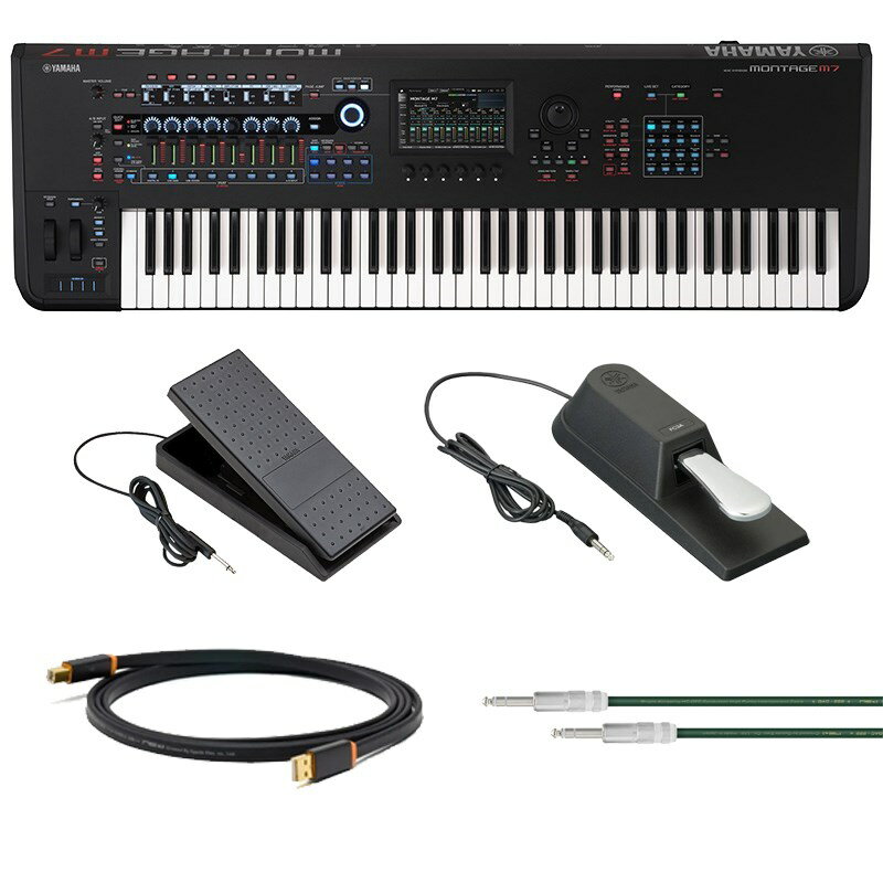 YAMAHA MONTAGE M7 鍵盤堂プレミアム・セット【オヤイデ製NEOラインケーブル&Class A USBケーブル付】 Expanded Softsynth Plugin (ESP) v2.0ダウンロードコード付 ヤマハ モンタージュ ※配送事項要ご確認【kbds...