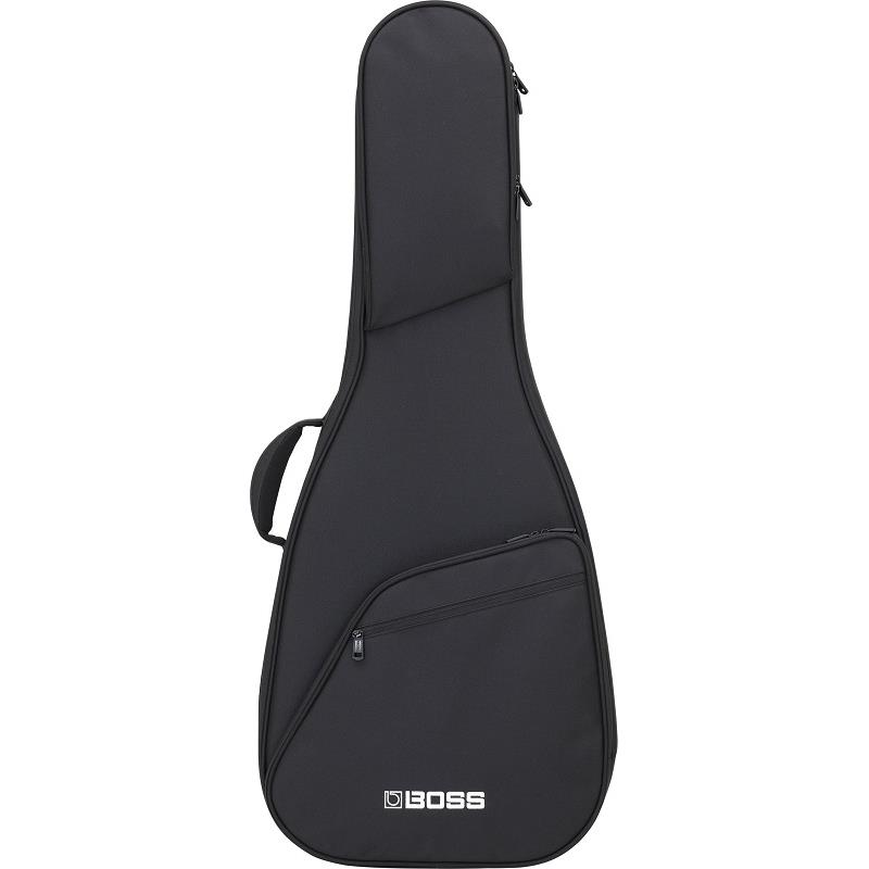楽器種別：新品BOSS/新品 商品一覧＞＞楽器アクセサリ【10，000円〜25，000円】 商品一覧＞＞ケース/アコギ用ケース/BOSS 商品一覧＞＞品揃え豊富な当店なら弦、パーツ、ケーブルなどのアクセサリーがまとめて揃います！BOSS 【7月25日発売予定】CB-AG15[ Guitar Gig Bag]商品説明CB-AG15 は、アコースティック・ギターの持ち運びに求められる保護性能と使いやすさを両立したモデルです。従来モデルから内部のクッション・パッドを増量するとともに、ボディ下部のクッション性も改良することで、ギターをより安定して支えながら移動時の衝撃から守ります。また、収納スペースも拡張し、ライブやリハーサルに必要なアクセサリー類をすっきり収納できます。商品詳細・外装：600D ポリエステル・内装：フリース・パッド：30mm・ネックレスト：1 個（着脱式）・外寸長さ：1，120mm横幅：475mm厚さ：200mm・内寸長さ：1，070mm（本体部 450mm）横幅：ネック 165mm、本体上部300mm、本体下部 406mm厚さ：90 〜 127mm・重量：2.2kg・収納・ハンドルメインポケット、ネックポケットバックパックストラップハンドル（2 個）イケベカテゴリ_楽器アクセサリ_ケース_アコギ用ケース_BOSS_新品 SW_BOSS_新品 JAN:4957054523466 登録日:2026/07/15 ボス アコギケース アコギ用ケース