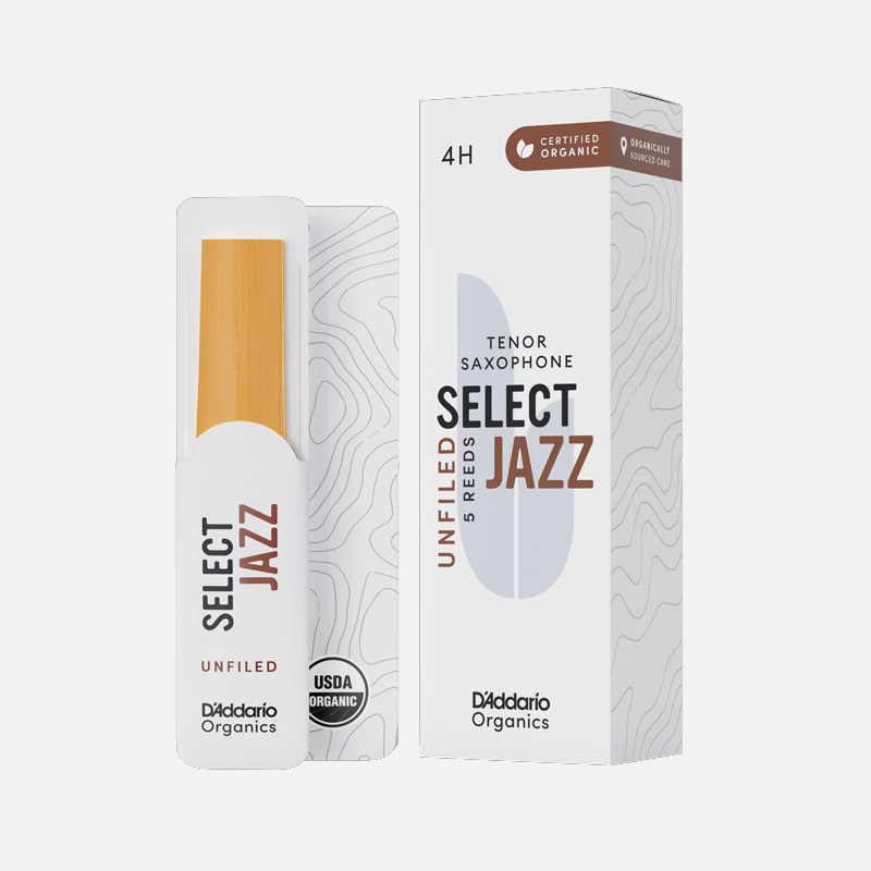 楽器種別：新品D'Addario Woodwinds (RICO)/サックス用リード 商品一覧＞＞D'Addario Woodwinds (RICO)/新品 商品一覧＞＞管楽器・吹奏楽器【〜5，000円】 商品一覧＞＞サックス用アクセサリ/リード/D'Addario Woodwinds (RICO) 商品一覧＞＞サックス買うなら、当店で！専門のスタッフが丁寧に検品・調整しているので安心です！D'Addario Woodwinds (RICO) 《硬さ：4H》テナーサックス用リード ダダリオ・ウッドウインズ オーガニック・セレクト・ジャズ アンファイルドカット商品説明// D'Addario Woodwinds Select Jazz UNFILED Cut for Tenor Sax //-----USDAオーガニック認証(※)に伴い、「パッケージ・デザイン」「紙製リード・ホルダー入（個別密封包装）」「リードに記される印字の位置」が変更となりました。リードに関しましては以前のものより変更はございません。※USDAオーガニック認証：アメリカ農務省（United States Department of Agriculture）によるオーガニック認証制度。製品の栽培・加工・取り扱いについて厳しいオーガニックの基準が設けられており、その基準を満たしたものだけがUSDAオーガニック認証マークの表示や「オーガニック」とうたって販売することを許可されています。-----柔らかさとパワーを併せ持ったリードです。レスポンスが良く、柔軟性に優れているのでニュアンス付けがし易く、ジャズをはじめに様々なジャンルの方に愛用されています。ちょっと雑みのある音色と、柔らかさの真ん中に芯があり、明るさとダークさを兼ね備えたサウンドが得られます。各強度がソフト／ミディアム／ハードと3段階に分かれているので、好みに合わせてより細かく選ぶことができます。ジャズ・ポップスなどの方にお勧めです。商品詳細■硬さ　・4HARD(4ハード)　※バリエーション：2S / 2M / 2H / 3S / 3M / 3H / 4S / 4M / 4H■UNFILED：アメリカンカット■5枚入りイケベカテゴリ_管楽器・吹奏楽器_サックス用アクセサリ_リード_D'Addario Woodwinds (RICO)_サックス用リード_新品 SW_D'Addario Woodwinds (RICO)_新品 JAN:0046716589057 登録日:2023/10/23 ダダリオウッドウィンズ リード サックス