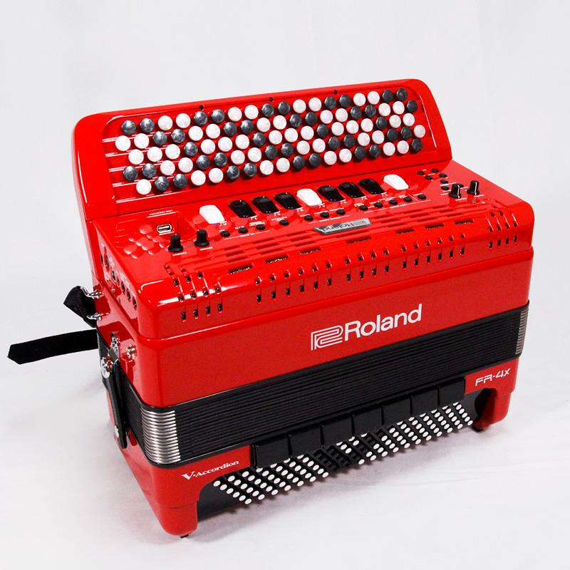 Roland USED 中古 FR-4Xb RD (カラー：レッド) ローランド Vアコーディオン 中型 ボタン式 120ベース ボタンタイプ V-Accordion 電子 クロマチック