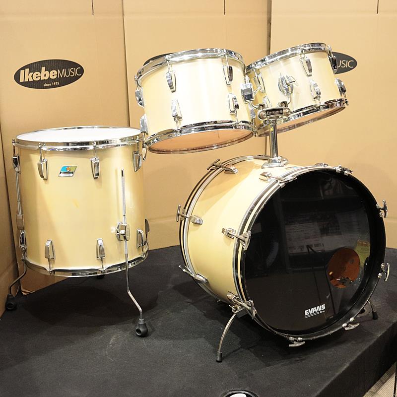 Ludwig VINTAGE 1970's 4pcs Drum Set - Silver Silk [20BD，16FT，12&13TT / ハードケース付属]【委託品】