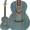 楽器種別：新品テナー・ウクレレ/Fender Acoustics 商品一覧＞＞テナー・ウクレレ【40，000円〜80，000円】 商品一覧＞＞ウクレレ買うなら、当店で！出荷前の検品・調整はもちろん、丁寧梱包でお届けします！Fender Acoustics Dhani Harrison Ukulele 【お取り寄せ】商品説明ダーニ・ハリスンは、複数の楽器を操る作曲家で、シンガーソングライターとしてユニークなキャリアを経て、ステージでのパフォーマンスはもちろん、映画やテレビ番組の音楽を手掛けるなど幅広い活躍を見せています。ステージ上や舞台裏での彼のマルチぶりから、ジェフ・リンやベン・ハーパーからウータン・クランまで、様々なアーティストとのコラボレーションを実現してきました。熱心なドラマーでありギタリストである彼はまた、幼いころから作詞作曲に欠かせない彼の強力な武器であるウクレレを演奏してきました。Dhani Harrison Ukuleleは、2種類のフィニッシュから選べる他、ハリスンにとって特別な意味を持つ、独特なフレットボードのインレイと背面に刻まれたデザインが特徴的です。ライブパフォーマンスのために設計され、テナーサイズのボディはトップ、サイド、バックのいずれにも単板のオヴァンコル材を用い、ボディの厚みは通常のフェンダーウクレレの3/4というカスタムサイズを採用しています。アップグレードされたエレクトロニクスは、そのサウンドの可能性を広げるため、トーンノブを始め、他のウクレレには見られないような特別仕様となっています。特殊な内部構造にも劣らない独自のデザインが印象的なDhani Harrison Ukuleleは、きっとあなたの音楽の世界を広げることでしょう。FEATURES・3/4の厚みを持つテナーサイズのボディ・カスタムインレイと、背面に刻み込まれた特別なデザイン・Strat ヘッドストック・Fender-designed プリアンプ・カスタムギグバッグ付属商品詳細スケール：17 (432 mm)ネック：Natoネックフィニッシュ：Open Pore Satinフィンガーボードラジアス：Flatフィンガーボードの素材：Walnutポジションインレイ：Phases of the Moonフレット数：19ナット：Boneナット幅：1.375 (35 mm)ナットの素材：Boneボディ：Ovangkolボディフィニッシュ：Open Pore Satinボディシェイプ：Tenor Ukuleleボディトップ：Solid Ovangkolボディバインディング：Creamボディバック：Ovangkolボディサイド：Ovangkolボディ素材：Ovangkolロゼット：Abaloneブリッジ：WalnutBRIDGE PINS：N/Aピックガード：Noneハードウェアフィニッシュ：Nickelチューニングマシーン：Sealed Nickelストリング：Aquila(R) Nylgut(R) Tenorコントロール：Volume， Tone， Integrated Electronic Tuner with On/Off Switch， Low Battery Indicator LightSPECIAL ELECTRONICS：Fender(R) FE-U01 Preampソフトケース付属イケベカテゴリ_ウクレレ_テナー・ウクレレ_Fender Acoustics_新品 JAN:0885978622009 登録日:2023/09/15 ウクレレ テナーウクレレ フェンダー ふぇんだー