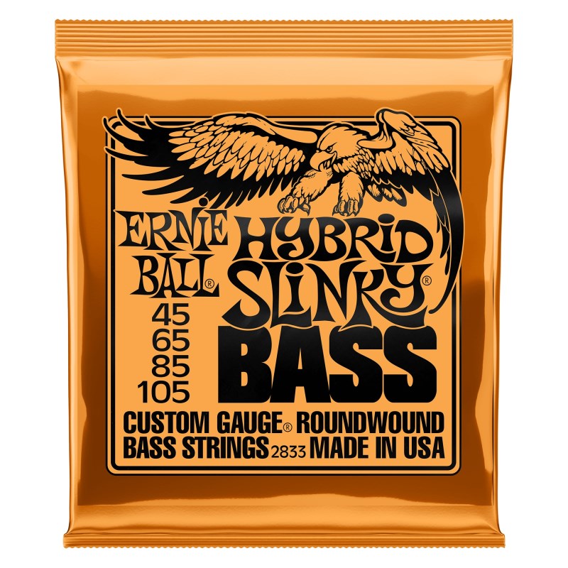 楽器種別：新品ベース弦/ERNIE BALL 商品一覧＞＞ベース弦【〜5，000円】 商品一覧＞＞品揃え豊富な当店なら弦、パーツ、ケーブルなどのアクセサリーがまとめて揃います！ERNIE BALL Round Wound Bass Strings/2833 HYBRiD SLiNKY商品説明スタンダードなベース弦といえば、アーニーボール！ プロミュージシャン御用達ベース弦！ HYBRiD SLiNKY/045-065-085-105 ＊御注文はゲージ毎に1セット単位にて承ります。イケベカテゴリ_弦・アクセサリー・パーツ類_ベース弦_ERNIE BALL_新品 JAN:0749699128335 登録日:2009/09/29 ベース弦 アーニーボール アニーボール