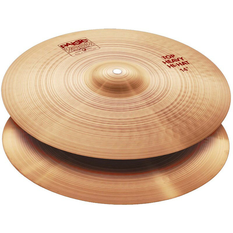 楽器種別：新品PAiSTe/2002 商品一覧＞＞PAiSTe/新品 商品一覧＞＞ドラム【45，000円〜85，000円】 商品一覧＞＞シンバル/ハイハット/PAiSTe 商品一覧＞＞安心してお買い物頂けるよう、スネアもシンバルも丁寧梱包でお届けします！PAiSTe 2002 Heavy HiHat 14 pair商品説明＜2002シリーズ＞パイステの伝統、2002シリーズ。暖かみがあり、透き通るようなクリアな音色、あらゆるスティックワークに敏速に反応する鋭いレスポンス・・・・・。2002はパイステシンバルの歴史を築き、そのサウンドは最新モデルにも継承されています。柔らかく落ち着いた美しい響きの中にハイピッチでエネルギッシュなバイブレーションが際立つ2002シリーズはライブ派ドラマーの良き片腕です。2002：ヘヴィ・ハイハット・14インチ鋭く、重圧なアタック音を持つラウドプレイ向きのコンビネーション。特にクローズショットサウンドは、ハードショットプレイヤーのあらゆる要求に応えます。イケベカテゴリ_ドラム_シンバル_ハイハット_PAiSTe_2002_新品 SW_PAiSTe_新品 JAN:0697643100381 登録日:2009/09/29 シンバル パイステ