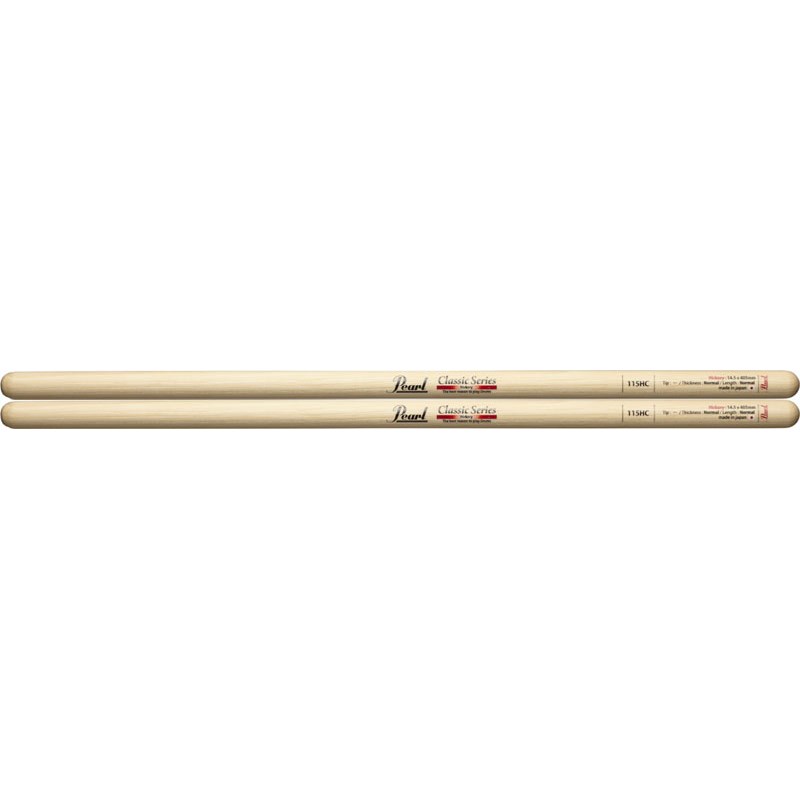楽器種別：新品Pearl/新品 商品一覧＞＞ドラム【〜5，000円】 商品一覧＞＞スティック/Pearl 商品一覧＞＞安心してお買い物頂けるよう、スネアもシンバルも丁寧梱包でお届けします！Pearl 115HC [Classic Series / Hickory]商品説明＜Pearl Drum Sticks＞パールのドラムスティックは、素材選びから始まり、長期間のシーズニングを経て、1本ずつ入念に加工し、素材と重量の厳しい検査を経てきたもの。その充実したラインナップは、アーティストと密接な交流の中から生まれたもので、あらゆるドラマーに幅広く対応する傑作揃い。＜Classic Series〜A legend and tradition〜 / Hickory＞長年パールの代表的なスティックとしてロングセラーを続ける人気シリーズ。クリアー・ラッカー仕上げを採用したオリジナル・モデル。スティック材として最もポピュラーなヒッコリーを採用。＜スペック＞サイズ：14.5mm x 405mm材質：ヒッコリーフィニッシュ：クリアラッカーイケベカテゴリ_ドラム_スティック_Pearl_新品 SW_Pearl_新品 JAN:4549312025692 登録日:2014/10/16 スティック ドラムスティック パール
