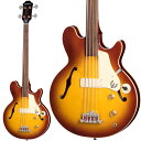 翌日配達 Epiphone Jack Casady Fretless Bass (Aged Royal Tan)