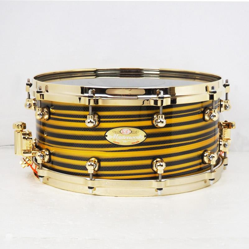 Pearl Masterworks Snare Drum 14x6.5 -Gold Swirl on Black Carbon-【イケベ楽器店創業50周年記念モデル】