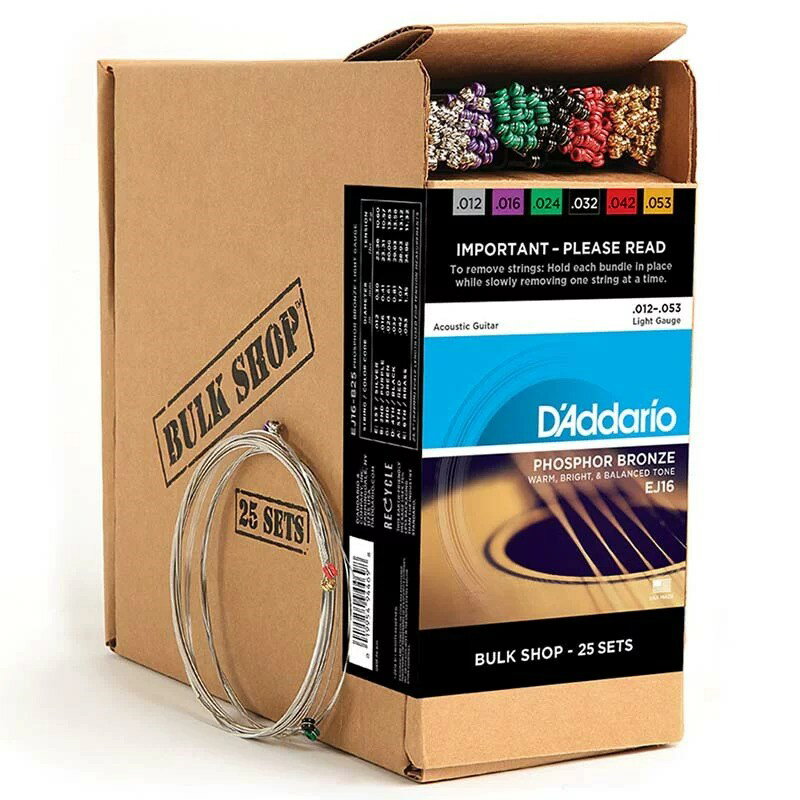 翌日配達 D’Addario 【クリスマススペシャルSALE】 BULK SHOP Phosphor Bronze Light [EJ16-B25]
