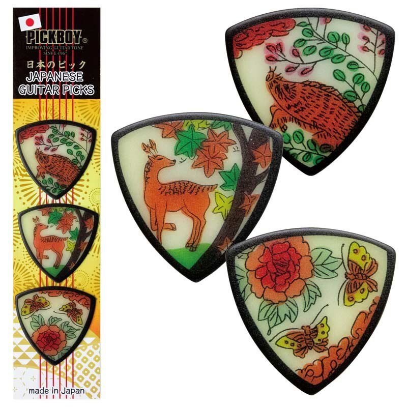 PICK BOY 日本のギターピック・ギフトパック (猪鹿蝶) PB100-ISC