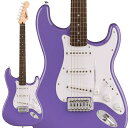 楽器種別：新品エレキギター/Squier by Fender 商品一覧＞＞エレキギター/Squier by Fender/Stratocaster 商品一覧＞＞エレキギター【15，000円〜35，000円】 商品一覧＞＞当店のギターは、出荷前に専門スタッフが検品・調整しているので安心です！Squier by Fender Squier Sonic Stratocaster (Ultraviolet/Laurel Fingerboard)商品説明Squier Sonic シリーズSquier Sonic Stratocasterなら、時間を飛び越えるようなスピードで、どんな音楽でもすぐにギターを始めることができます。象徴的なフェンダースタイル、そして刺激的なトーンをあらゆるプレーヤーにお届けします。このStratは、薄く軽量なボディに、スリムで魅力的な「C」シェイプネックが相まって、快適な演奏性をもたらします。3基のSquierシングルコイルピックアップはクリスタルのようにクリアで多彩なトーンを奏でます。その他、表現力豊かなビブラートを奏でるトレモロブリッジ、スムーズで正確なチューニングが可能なシールドギアチューニングマシン、耐久性のあるクロムメッキハードウェアなど、魅力的な特徴を数多く備えています。※画像はサンプルとなります。製品の特性上、杢目・色合いは1本1本異なります。商品詳細BodyBody Material：PoplarBody Shape：StratocasterBody Finish：Gloss PolyurethaneNeckNeck Material：MapleNeck Finish：Satin UrethaneNeck Shape：C ShapeScale Length：25.5 (64.77 cm)Fingerboard Material：Indian LaurelFingerboard Radius：9.5 (241 mm)Number of Frets：21Fret Size：Narrow TallNut Material：Synthetic BoneNut Width：1.650 (42 mm)Position Inlays：Pearloid DotTruss Rod：Single-ActionElectronicsBridge Pickup：Ceramic Single-CoilMiddle Pickup：Ceramic Single-CoilNeck Pickup：Ceramic Single-CoilControls：Master Volume， Tone 1. (Neck/Middle Pickups)， Tone 2. (Bridge Pickup)Switching：5-Position BladePosition 1. Bridge PickupPosition 2. Bridge and Middle PickupPosition 3. Middle PickupPosition 4. Middle and Neck PickupPosition 5. Neck PickupConfiguration：SSSHardwareBridge：6-Saddle Vintage-Style Synchronized Tremolo with Block SaddlesHardware Finish：ChromeTuning Machines：Die-Cast SealedPickguard：1-Ply WhiteControl Knobs：White PlasticSwitch Tip：WhiteNeck Plate：4-Bolt SquierMiscellaneousStrings：Nickel Plated Steel (.009-.042 Gauges)ソフトケース付属イケベカテゴリ_ギター_エレキギター_Squier by Fender_Stratocaster_新品 JAN:0717669815677 登録日:2023/06/22 エレキギター スクワイヤー スクワイアー フェンダー ストラト ストラトキャスター