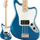 楽器種別：アウトレットエレキベース/Squier by Fender 商品一覧＞＞エレキベース【15，000円〜40，000円】 商品一覧＞＞当店のベースは、出荷前に専門スタッフが検品・調整しているので安心です！Squier by Fender Affinity Series Jaguar Bass H (Lake Placid Blue/Maple) 【生産完了特価】商品説明【生産完了特価】Squier Affinity Series Jaguar Bass Hは、伝統的なFenderファミリーへの入り口として、伝説的なデザインと典型的なトーンを備えた、意欲的なベーシストのためのベースです。このJaguar Bassは、薄くて軽量なボディ、演奏しやすい32インチのミディアムスケール設計、スムーズで正確なチューニングを可能にするヴィンテージスタイルオープンギアチューニングマシンなど、プレイヤーフレンドリーな洗練された機能を備えています。また、Squierハムバッキングピックアップを搭載し、ファットでパンチの効いたトーンを実現します。※画像はサンプルです。製品の特性上、杢目・色合いは1本1本異なります。商品詳細■Series: Affinity Series■Body Material: Poplar■Body Finish: Gloss Polyurethane■Neck: Maple， C Shape■Neck Finish: Satin Urethane with Gloss Urethane Headstock Face■Fingerboard: Indian Laurel or Maple， 9.5 (241 mm)■Frets: 20， Medium Jumbo■Position Inlays: Black Dot (Maple)， Pearloid Dot (Indian Laurel)■Nut (Material/Width): Synthetic Bone， 1.5 (38.1 mm)■Tuning Machines: Vintage-Style■Scale Length: 32 (813 mm)■Bridge: 4-Saddle Standard■Pickguard: 3-Ply White or 3-Ply Black■Pickups: Ceramic Humbucker (Bridge)， (Middle)， (Neck)■Pickup Switching: None■Controls: Master Volume， Master Tone■Control Knobs: Black Plastic■Hardware Finish: Chrome■Strings: Nickel Plated Steel (.045-.105 Gauges)ソフトケース付属イケベカテゴリ_ベース_エレキベース_Squier by Fender_アウトレット JAN:0885978723560 登録日:2024/03/28 エレキベース スクワイアー スクワイヤー スクワイア スクワイヤー フェンダー