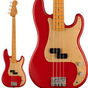 楽器種別：アウトレットエレキベース/Squier by Fender 商品一覧＞＞エレキベース【30，000円〜65，000円】 商品一覧＞＞当店のベースは、出荷前に専門スタッフが検品・調整しているので安心です！Squier by Fender 40th Anniversary Precision Bass Vintage Edition (Satin Dakota Red) 【生産完了特価】商品説明【生産完了特価】40th Anniversary Precision Bass 〜　Vintage EditionSquier 40th Anniversary Precision Bass Vintage Editionは、レトロ志向のSquier愛好家のために作られたクラシカルな仕様のコレクションで、その時代のソウルが込められたトリビュートモデルです。エイジド加工されたクロムハードウェア、アノダイズドのアルミニウムピックガード、ヴィンテージカラーのメイプルネック、Anniversary仕様に刻印されたフロントプレートを備えたサテン仕上げのこのP Bassは、Squierが誇るこれまでの数々の名機のレガシーを称えています。どんなプレイヤーでも楽に演奏できるスリムで快適な「C」シェイプネックをはじめ、この記念モデルには洗練されたプレイヤーフレンドリーな仕様が凝縮されています。ヴィンテージスタイルのチューニングマシン、本物のパフォーマンスとスタイルを追究した4つのバレルサドル付ストリングスルーボディブリッジ、そしておなじみのP Bassトーンを響かせるアルニコ5マグネットを備えた、フェンダー設計のスプリットシングルコイルピックアップを搭載しています。※画像はサンプルです。製品の特性上、杢目・色合いは1本1本異なります。商品詳細【Specifications】[BODY]■Body Material: Nyatoh■Body Shape: Precision Bass■Body Finish: Satin Urethane[NECK]■Neck Material: Maple■Neck Finish: Tinted Satin Urethane■Neck Shape: C Shape■Scale Length: 34inch (864 mm)■Fingerboard Material: Maple■Fingerboard Radius: 9.5inch (241 mm)■Number of Frets: 20■Fret Size: Narrow Tall■Nut Material: Bone■Nut Width: 1.685inch (42.8 mm)■Position Inlays: Black Dot■Truss Rod: Head Adjust■Truss Rod Nut: 4 mm Hex[ELECTRONICS]■Neck Pickup: Fender Designed Alnico Split Single-Coil■Controls: Master Volume， Master Tone■Configuration: Split Single-Coil[HARDWARE]■Bridge: 4-Saddle Vintage-Style■Hardware Finish: Aged Chrome■Tuning Machines: Vintage-Style■Pickguard: 1-Ply Gold Anodized Aluminum■Control Knobs: Knurled Flat-Top■Neck Plate: 4-Bolt Squier 40th Anniversary[MISCELLANEOUS]■Strings: Nickel Plated Steel (.045-.105 Gauges)ソフトケース付属イケベカテゴリ_ベース_エレキベース_Squier by Fender_アウトレット JAN:0885978972142 登録日:2024/03/28 エレキベース スクワイアー スクワイヤー スクワイア スクワイヤー フェンダー