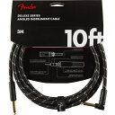 Fender USA DELUXE SERIES CABLE 10feet S/L (BLACK TWEED)(#0990820090)