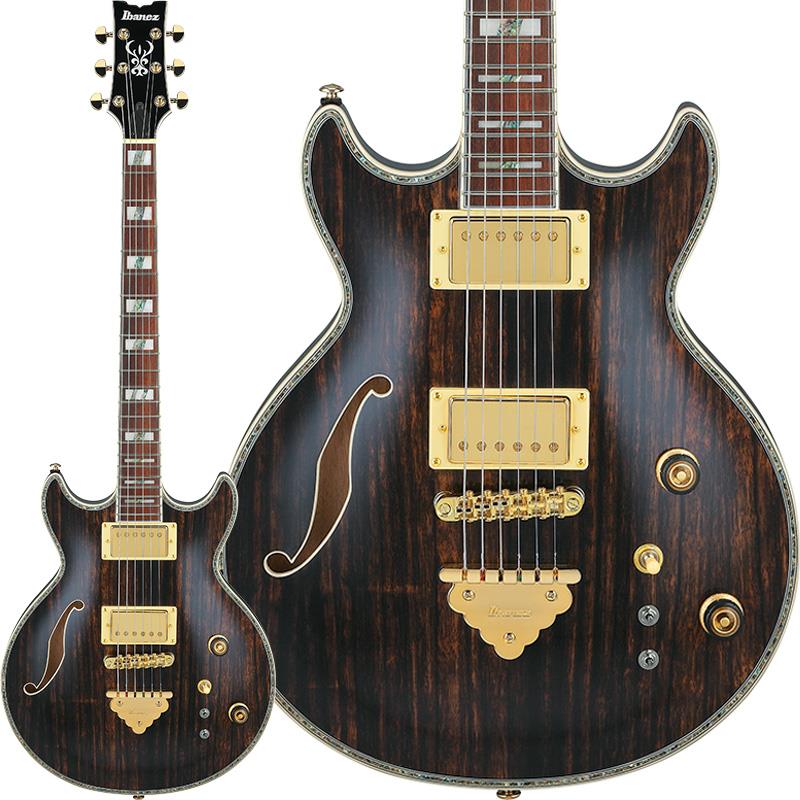 楽器種別：新品Ibanez/新品 商品一覧＞＞エレキギター【70，000円〜135，000円】 商品一覧＞＞セミアコ/Ibanez 商品一覧＞＞当店のギターは、出荷前に専門スタッフが検品・調整しているので安心です！Ibanez AR520HME-NT (Natural)商品説明Ibanez ARTIST Series AR 2026 New Model独特な杢目が目を惹く、チェンバード構造 ボディの AR新モデル◆チェンバード構造 ボディアウトラインやアーチ形状などARのボディ・デザインはそのままに、チェンバード構造にすることで、取り回しやすい軽さと豊かなボディ鳴り、ウォームなサウンドを実現したステージ・ギターです。◆マカッサルエボニー材 ボディ・トップ / メイプル材&オコウメ材 ボディボディ・トップには、縦に入った縞状の杢目が特徴的で、硬質で優れた反応性を持つマカッサルエボニー材を採用。ボディ・トップ外周にはアバロン装飾を施し、さらにマルチ・バインディングを施すことにより豪奢なルックスを実現しています。ボディ材には、張りのあるパリッとした高音域サウンドが特長のメイプル材と、マホガニー材に似たふくよかなあたたかみのあるロー・ミッド・サウンドが特長の オコウメ材を採用。◆ジャトバ材 指板赤褐色の木肌と木目を持つ硬質な木材で、ふくよかな中音域が特長のジャトバ材を採用。◆Super 58 メタルカバード・ハムバッキング・ピックアップ70年代後半からIbanezのオリジナル・ピックアップとしてプロの定評を集めてきたSuper 58ピックアップ。ウォームなトーンとレスポンスの良さが心地よい、アルニコ・マグネット採用の定番ピックアップです。また、トライ・サウンド・スイッチと呼ぶミニ・スイッチを2つ備え、ネック側とブリッジ側ピックアップそれぞれを「シリーズ⇔コイルタップ⇔パラレル」配線で使い分けることが可能です。◆Gibraltar Performer ブリッジサドルの前後調整ネジをテールピース側に配置した構造のZinc製ブリッジです。テールピース側からドライバーを差し込む構造を採用したことで、サドルの前後調整をより簡単に行うことができます。◆Quik Change Classic テールピースARのアイコンともいえる、独特なフォルムのオーナメントが特徴的なテールピースを採用しています。上部に入れたスリットによって、スピーディかつイージーな弦交換が可能です。◆Sure Grip III（シュアグリップ）ノブナンバリング（目盛）が施されたノブの上部に滑りを防止するゴム製グリップを装着し、コントロールのしやすさと視認性の高さを両立しています。※画像はサンプルです。製品の特性上、杢目、色合いは個体ごとに異なります。【AR】Ibanez ギターの中で長い歴史をもち、数々の伝説を残してきたモデル AR（ARTIST）アーチド・トップのダブル・カッタウェイ・ボディ、セット・イン・ネック、エスカッション・マウントされた2基のハムバッカー、そして特徴的なハードウェア類。それらを基本構造とするARシリーズは Ibanezの伝統を受け継ぐモデルとして、現在に至っても世界中のギター・ファンから絶大な人気を集める存在です。2026年、そのARを再解釈した新たなモデルを生み出します。現在隆盛を見せるSoul/Jazzシーンに向けた、クラシックとモダンが融合するステージ・ギターです。商品詳細SpecsNeck type AR 3pc Maple Set-in (smooth heel) neckBody Macassar Ebony top / Maple & Okoume bodyFretboard Bound Jatoba fretboard w/Acrylic & Abalone block inlayFret Medium fretsBridge Gibraltar Performer bridgeTailpiece Quik Change Classic tailpieceNeck pickup Super 58 (H) neck pickupBridge pickup Super 58 (H) bridge pickupControls， Pickup selector 1 Volume， 1 Tone， 3-way toggle switchOther Switches 2 Tri-sound switchesHardware color GoldString gauge .010/.013/.017/.026/.036/.046 (D'Addario EXL110)Neck DimensionsScale 628mm/24.75Width at Nut 43mmWidth at Last Fret 57mmThickness at 1st 20mmThickness at 9th 22mmRadius 305mmRソフトケース付属(IGB101)イケベカテゴリ_エレキギター_セミアコ_Ibanez_新品 SW_Ibanez_新品 JAN:4549763376428 登録日:2026/01/28 エレキギター アイバニーズ イバニーズ