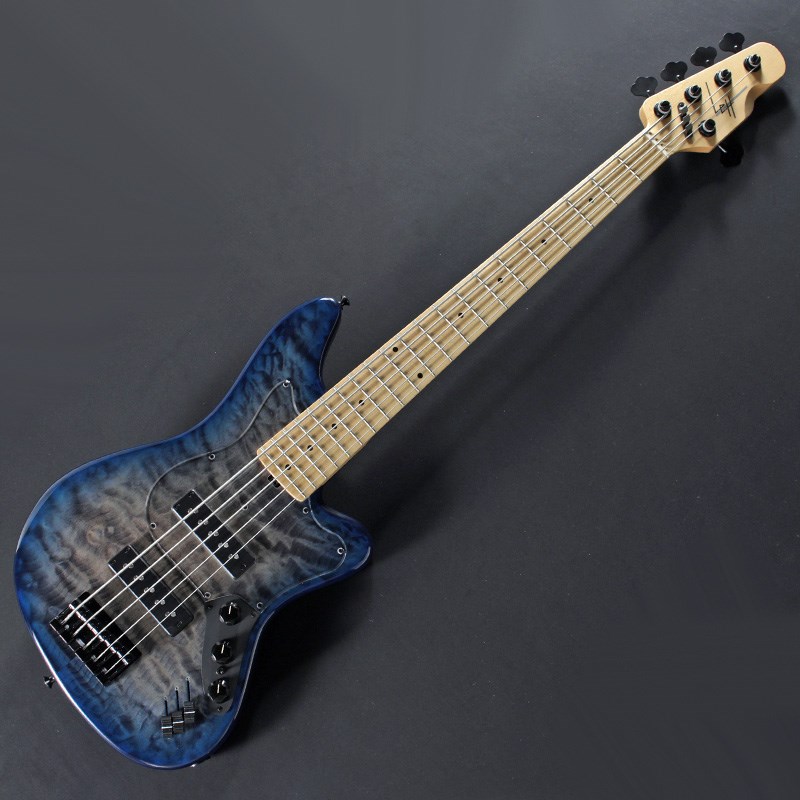 L.E.H. Guitars The Offset 5st Quilted Maple Top/Trans Whale Blue Burst