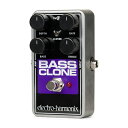 楽器種別：新品コンパクトエフェクター/Electro Harmonix 商品一覧＞＞コンパクトエフェクター【5，000円〜20，000円】 商品一覧＞＞安心してお買い物頂けるよう、コンパクトもマルチも丁寧梱包でお届けします！Electro Harmonix Bass Clone商品説明伝説的なSmall Clone chorusペダルの回路を踏襲しながら、ベース専用に機能を加えたコンパクトなコーラス。コーラスはドライサウンドとモジュレーションサウンドのコンビネーションによって作り出されます。Bass CloneのCrossoverスイッチはモジュレーションサウンドの低域をカットし、より輪郭のあるクリアなボトムエンドを生み出します。Bass CloneのTrebleコントロールは音全体に作用しBassコントロールはドライサウンドのみに作用します。Crossoverスイッチと Bass， Trebleコントロールを使用しベースに特化したコーラスサウンドとタイトで輪郭のあるローエンドを作りだすことが可能です。 Bass Cloneはコンパクトな設計にバイパスモードの際に音質劣化を抑えるトゥルーバイパスを採用。9VバッテリーもしくはEHX 9.6DC/200mA ACアダプターで駆動します。 素晴らしく構築されたスペックでありながらこのコンパクトサイズで収まっているという点も見逃せません。Small Clone同様に、この機種ならではのモジュレーションサウンドの奥行き感と広がりは、バンドのアンサンブルの中でもベースサウンドを埋もれさせません。 電源：9Vバッテリー(付属) or JP9.6DC/200mA ACアダプター(別売) サイズ: 70mm (W) x 115mm (D) x 54mm (H) イケベカテゴリ_エフェクター_コンパクトエフェクター_Electro Harmonix_新品 JAN:0683274011844 登録日:2016/09/18 エフェクター コンパクトエフェクター ストンプボックス エレハモ エレクトロハーモニクス エレクトロハーモニックス