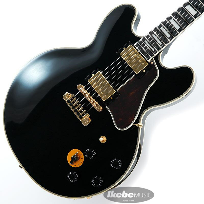 楽器種別：新品エレキギター/Epiphone 商品一覧＞＞エレキギター/Epiphone/ミュージシャンズ モデル 商品一覧＞＞エレキギター【80，000円〜155，000円】 商品一覧＞＞当店のギターは、出荷前に専門スタッフが検品・調整しているので安心です！Epiphone B.B. King Lucille商品説明ブルース界のレジェンドに捧げる、エピフォンによる渾身のトリビュート！ブルース界の帝王であるB.B.キングの名を冠した数々のモデルをベースとして、Epiphone B.B. King Lucilleは、彼が長年にわたって演奏してきた様々なGibson ESモデル(そのどれもがルシールと名付けられていた)からインスピレーションを得て製作されています。ゴールド・ハードウェア、Grover Rotomatic チューナー、Graph Tech ナット、パーロイド・ブロック・インレイを施したエボニー指板、B.B.キングの名前を刻印した真鍮製トラスロッド・カバー、ヘッドストック・フェイスのマザーオブパール・ルシール・インレイ、ボディとヘッドストックの多層バインディング、ファイン・チューナー付き TP-6 テールピース、フィードバックを軽減するためのメイプル・センターブロックを備えたセミホロウ・ボディなど、充実した仕様の数々が盛り込まれています。一般的なセミホロウ・ボディのギターとは異なり、B.B.King LucilleのトップにはFホールがありません。歴代のルシール・モデルにおいてフィードバック軽減のため本人がリクエストしてきた仕様と同様です。6ポジションのVaritoneスイッチ、CTSポテンショメーターに接続された2基のAlnico Classic PROハムバッキング・ピックアップ、ステレオ/モノラル出力端子など、エレクトロニクスの面においても抜かりない仕上がりです。EpiLiteケースが付属します。※画像はサンプルです。製品の特性上、杢目、色合いは一本一本異なります。商品詳細BodyBody Shape: ES-335Body Material: 5-ply Layered MapleBracing: SpruceCenterblock: MapleBinding: Multi-ply Top， Back， and Headstock， Single ply NeckFinish: GlossNeckMaterial: MapleProfile: Rounded CScale Length: 24.75Fingerboard Material: EbonyFingerboard Radius: 12Number Of Frets: 22Frets: Medium JumboNut Material: Graph TechNut Width: 1.693Inlays: Pearloid BlocksJoint: Glued in， Set NeckHardwareFinish: GoldTuner Plating: GoldBridge: Epiphone LockTone Tune-O-MaticTailpiece: TP-6 Stop Bar with Fine TunersTuning Machines: Grover Rotomatic with Keystone ButtonsPickguard: 5-ply ES-335 style Bound Tortoise PickguardTrussRod: 2-way AdjustableTruss Rod Cover: Brass Bell; Engraved B.B. KingControl Knobs: Black Speed Knobs， Black Chicken Head Varitone KnobSwitch Tip: CreamSwitchwasher: Gold Varitone WasherControl Covers: Black; PVCStrap Buttons: 2 - Bottom and Back of HeelMounting Rings: BlackPickup Covers: GoldElectronicsNeck Pickup: Alnico Classic PROBridge Pickup: Alnico Classic PROControls: 2 Volume， 2 Tone， CTS Potentiometers， 6 Position Varitone SwitchPickup Selector: 3-way Epiphone ToggleOutput Jack: Two: Epiphone 1/4 Mono and Epiphone 1/4 StereoMiscellaneousStrings Gauge: .010， .013， .017， .026， .036， .046EpiLiteケース付属イケベカテゴリ_ギター_エレキギター_Epiphone_ミュージシャンズ モデル_新品 JAN:4580568424969 登録日:2021/10/22 エレキギター エピフォン