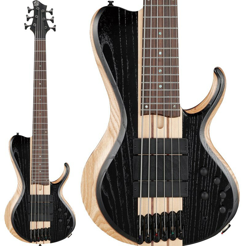 楽器種別：新品エレキベース/Ibanez 商品一覧＞＞エレキベース/Ibanez/BTB (Boutique Bass) 商品一覧＞＞エレキベース【85，000円〜165，000円】 商品一覧＞＞当店のベースは、出荷前に専門スタッフが検品・調整しているので安心です！Ibanez Bass Workshop BTB866SC-WKL商品説明「最もサスティーンの長いBTB」をコンセプトに開発されたシングルカット・モデル「BTB SC」シリーズがSPOTモデルとして登場！「Bass Work Shop」確たるコンセプトをもとに、今まで見たこともないような新しいベースを生み出すこと。テーマを持って自らのベースを見つめ直し、いっそう胸躍るベースをつくりあげること。そして共鳴してくれるベーシストとともに、演奏することの喜びの幅を広げていくこと。世界に名だたる日本のエレクトリック・ベース・ブランドという誇りを胸に、Ibanezが続けるベース・プロジェクト、それがIbanez Bass Workshopです。ロング・サスティーン、豊かなレゾナンスに加え、高い剛性も兼ね備えたスルーネック構造には音像のクリアさとアタックに富むメイプル材と硬質なウォルナット材とを組み合わせた5pcネック。ネック内部に装備したグラファイト・ロッドによって剛性を強化されています。LOW-Bに充分なテンション感と低音域に明瞭さを加える35インチ・エクストラ・ロング・スケールに加え、ボディの鳴り感とさらなるロング・サスティーンを狙い、5弦側はカッタウェイを設けず12フレット部分でボディとネックがジョイントするシングルカット・ボディが最大の特徴です。安定したフォームを実現し、演奏性の向上に役立つフィンガー・ランプを本機専用形状、艶消しブラック・カラーに仕上げ、標準装備しています。（貼付済、取り外しは出来ません）激しいライブパフォーマンス等でのプラグの抜け落ちを防止するロック機能付きのNeutrik(R)ジャックを標準搭載。※製品の特性上、杢目・色合いは1本1本異なります。商品詳細Neck Type BTB6 5pc Maple/Walnut neck with Graphite reinforcement rodsBody Ash top / Ash / Okoume wing bodyFretboard Rosewood fretboard w/Abalone dot inlayFret Medium Stainless Steel fretsNumber of frets 24 (+ zero fret)Bridge MR5 bridge (17mm string spacing)Neck Pickup Bartolini(R) BH2 neck pickupBridge Pickup Bartolini(R) BH2 bridge pickupEqualizer Ibanez Custom Electronics 3-band EQ w/3-way Mid frequency switchHardware Color BlackStrings gauge .032/.045/.065/.80/.100/.130 (D'Addario(R) NYXL32130SL)Tuning 1C， 2G，3D，4A，5E，6Bソフトケース付属イケベカテゴリ_ベース_エレキベース_Ibanez_BTB (Boutique Bass)_新品 JAN:4549763308788 登録日:2022/02/12 エレキベース アイバニーズ イバニーズ