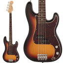 楽器種別：新品エレキベース/Fender Made in Japan 商品一覧＞＞エレキベース/Fender Made in Japan/Traditional Precision Bass 商品一覧＞＞エレキベース【70，000円〜135，000円】 商品一覧＞＞当店のベースは、出荷前に専門スタッフが検品・調整しているので安心です！Fender Made in Japan Traditional 60s Precision Bass (3-Color Sunburst)[新仕様]商品説明Fender Made in Japan Traditionalフェンダーの伝統的な楽器製作の美学と日本の洗練されたクラフトマンシップを融合することで導き出されたMade in Japan Traditionalシリーズ。フェンダーの正統なDNAが、確かなMade in Japanクオリティで蘇ります。Made in Japan Traditional 60s Precision Bassはグロスフィニッシュのバスウッドボディを採用。20本のヴィンテージスタイルフレットを装備した9.5インチラジアスのUシェイプメイプルネックがTraditionalシリーズならではのクラシカルな演奏性を提供します。4サドル式ヴィンテージブリッジ、そしてTraditionalシリーズのために選定されたオリジナルピックアップはリアルで音楽的なヴィンテージトーンを奏でます。細めに設計されたナット幅は日本のプレイヤーにも弾きやすい仕様となっています。堅実なギタークラフトマンシップと、プレイヤーのニーズに柔軟に対応する答えが、本シリーズに反映されています。【旧仕様との変更点】・ボディ/ネックデザインをUSデータに基づき変更・カラーをUSカラーに合わせて調色・ピックガード材をUS製品材料を元に再構築・P.UにAlnico 5を全製品に採用、よりVintageサウンドに近くなりました・ヘッドロゴをトップコート下に変更し、デザインもUSデータを元に変更・ナット幅、指板ラジアスを変更※画像はサンプルです。材質の特性上、木目/色合いは一本ごとに異なります。商品詳細Body Material: BasswoodBody Finish: Gloss PolyesterNeck: Maple， U ShapeNeck Finish: Gloss UrethaneFingerboard: Rosewood， 9.5 (241 mm)Frets: 20， VintagePosition Inlays: Black Dot (Maple)Nut (Material/Width): Bone， 1.650 (42 mm)Tuning Machines: Vintage-StyleScale Length: 34 (86.36 cm)Bridge: 4-Saddle Vintage-StylePickguard: 1-Ply EggshellPickups: Vintage-Style Split Single-Coil Precision Bass (Middle)Pickup Switching: NoneControls: Master Volume， Master ToneControl Knobs: Knurled Flat-TopHardware Finish: Nickel/ChromeStrings: Nickel Plated Steel (.045-.105 Gauges)ソフトケース付属イケベカテゴリ_ベース_エレキベース_Fender Made in Japan_Traditional Precision Bass_新品 JAN:0885978483525 登録日:2020/03/24 エレキベース フェンダー ふぇんだー フェンダージャパン フェンジャパ フェンダーJ プレべ プレシジョンベース