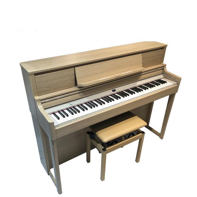 楽器種別：アウトレットRoland/アウトレット 商品一覧＞＞電子ピアノ・その他鍵盤楽器【150，000円〜285，000円】 商品一覧＞＞電子ピアノ/据え置きタイプ/Roland 商品一覧＞＞国内最大級のLM鍵盤楽器&アコーディオンの専門店「鍵盤堂」と電子ピアノ専門フロア「あのぴあの」が鍵盤楽器のご要望を幅広くサポート致します。Roland 【大決算セール】LX-5-LAS（ライトオーク調仕上げ）(1台限定・展示クリアランス特価品)(代引不可)(1都3県基本配送設置料無料)【豪華特典つき！！】(電子ピアノ)商品説明Rolandの最新技術が惜しみなく投入されたフラッグシップシリーズ「LX」その中でもお求めやすい「LX-5」が展示品でお買い得です！【重要・ご注文前に必ずご確認ください】・本製品は業者による据付が必要な商品でございます。・設置については1都3県への据付の場合のみご案内いたします。1都3県以外への据付設置対応は承っておりませんのでご注意ください。・据付料金は建物1階への据付・またはエレベーターがある場合は基本料金無料となってございます。　エレベーターのない建物の2階以上への据付は、料金別途お見積り（有料の下見作業が発生する可能性もございます）となります。・据付に関する詳細確認の為、ご注文受付後、担当店舗：(鍵盤堂・あのぴあの TEL:03-5728-6941)よりお届け先の電話番号へご連絡を差し上げます。　繋がりやすいお電話番号にてご注文をいただけますようお願い致します。・生産完了品につき、万が一初期不良等が発生致しました場合にも交換・返品対応は出来かねます。　出張修理、または一部パーツ交換等でご対応させていただく見込みとなります。上記予めご了承下さいませ。展示品につき使用感はありますが、動作状態に不具合はございません。■本体状態：展示品(ボディに多少の使用感あり、動作状態に異常なし)■保証　　：メーカー保証10年■付属品：取扱説明書、楽譜集「ローランド　ピアノ名曲集」、「安全上のご注意」チラシ、AC アダプター、電源コード、ヘッドホン・フック、専用高低自在椅子、保証書商品詳細■ 主な仕様【音源】●ピアノ音：ピアノ・リアリティ・モデリング音源●最大同時発音数：ピアノ：無制限（「グランド」音色ボタンでのソロ演奏時）、その他音色：256●音色：合計324 音色（グランド：4 音色、アップライト：5 音色、クラシカル：5 音色、E. ピアノ：12 音色、オルガン：12 音色、その他：286 音色）【アンビエンス】ピアノ・リアリティ・アンビエンス●タイプ： ＜ LX-9 ＞ スタジオ、ラウンジ、コンサートホール、木壁のホール、　　　 石壁のホール、大聖堂　　　　＜ LX-6/5 ＞ スタジオ、ラウンジ、コンサートホール、大聖堂●深さ：11 段階【鍵盤】＜ LX-9 ＞ハイブリッド・グランド鍵盤（88 鍵ハンマーアクション鍵盤）：エスケープメント付、白鍵＝象牙調、黒鍵＝黒檀調、ハイ・プレシジョン・センシング対応、鍵盤振動付き＜ LX-6 ＞ハイブリッド・グランド鍵盤（88 鍵ハンマーアクション鍵盤）：エスケープメント付、白鍵＝象牙調、黒鍵＝黒檀調、ハイ・プレシジョン・センシング対応＜ LX-5 ＞PHA-50 ハイブリッド鍵盤（88 鍵ハンマーアクション鍵盤）：エスケープメント付、白鍵＝象牙調、黒鍵＝黒檀調、ハイ・プレシジョン・センシング対応【ペダル】＜ LX-9 ＞ダンパー・ペダル（レスポンシブ・ダンパー・アクション・ペダル、連続検出、ダンパー・モデリング対応）ソフト・ペダル（連続検出、機能切替可）ソステヌート・ペダル（機能切替可、マフラーペダル機能対応）＜ LX-6/5 ＞ダンパー・ペダル（プログレッシブ・ダンパー・アクション・ペダル、連続検出、ダンパー・モデリング対応）ソフト・ペダル（連続検出、機能切替可）ソステヌート・ペダル（機能切替可、マフラーペダル機能対応）【サウンド・システム】ピアノ・リアリティ・プロジェクション●スピーカー＜ LX-9 ＞キャビネット・スピーカー：25cm × 2（スピーカー・ボックス付き）ニアフィールド・スピーカー：（12 × 8cm）× 2（スピーカー・ボックス付き）センター・ニアフィールド・スピーカー：8cm × 2スペーシャル・スピーカー：2.5cm × 2（ドーム型）＜ LX-6 ＞キャビネット・スピーカー：25cm × 1（スピーカー・ボックス付き）ニアフィールド・スピーカー：（12 × 8cm）× 2（スピーカー・ボックス付き）スペーシャル・スピーカー：2.5cm × 2（ドーム型）＜ LX-5 ＞キャビネット＋スペーシャル・スピーカー：12 ＋ 2.5cm × 2（コアキシャル・スピーカー）ニアフィールド・スピーカー：8cm × 2●定格出力＜ LX-9 ＞33W × 2、21W × 2、13W × 2、14W × 2＜ LX-6 ＞32W × 1、21W × 2、21W × 2＜ LX-5 ＞24 W x 2、21 W x 2【ヘッドホン】ピアノ・リアリティ・ヘッドホン・アンビエンス対応【キャビネット】●譜面立て：譜面押さえ付●鍵盤蓋：＜ LX-9 ＞ 回転式、鍵盤蓋スイッチ付　　　　　＜ LX-6/5 ＞ スライド式、鍵盤蓋スイッチ付【調律・整音】●鍵盤タッチ：キータッチ：100 段階、固定／ハンマー・レスポンス：オフ、10 段階●マスター・チューニング：415.3 〜 466.2Hz（0.1Hz 単位）●音律：10 種類（平均律、純正調（長調／短調）、ピタゴラス音律、キルンベルガーI、キルンベルガーII、キルンベルガーIII、中全音律、ベルクマイスター、アラビア音階）、主音指定可●エフェクト：音の明るさ●ピアノデザイナー：大屋根、キー・オフ・ノイズ、ハンマー・ノイズ、アリコート、全鍵ストリング・レゾナンス、キー・オフ・レゾナンス、キャビネット・レゾナンス、　サウンドボード・タイプ、ダンパー・モデリング、ソフトペダル、88 鍵チューニング（ストレッチ・チューニング）、88 鍵ボリューム、88 鍵キャラクター【内蔵曲】合計415 曲リスニング：28 曲、アンサンブル：30 曲、エンターテイメント：40 曲、ドレミでうたおう：30 曲、レッスン：287 曲（スケール、ハノン、バイエル、ブルグミュラー、ツェルニー100 番）【データ再生】●再生可能データ：SMF（フォーマット0、1）、オーディオ・ファイル（WAV 形式：44.1kHz、16 ビット・リニア、MP3 形式：44.1kHz、64kbps 〜 320kbps、要USB メモリー）【レコーダー】●録音可能データ：SMF（フォーマット0、3 パート、約70，000 音記憶）、オーディオ・ファイル（WAV 形式：44.1kHz、16 ビット・リニア、要USB メモリー）【Bluetooth 】Bluetooth 標準規格Ver 5.0対応プロファイル：A2DP（オーディオ）、GATT（MIDI over Bluetooth Low Energy）対応コーデック：SBC（SCMS-T 方式によるコンテンツ保護に対応）【対応アプリケーション（ローランド製）】Roland Piano App【便利な機能】メトロノーム（テンポ／拍子／強拍／パターン／音量／音色変更可能、リズム・パターン：80 パターン）、デュアル、スプリット、ツインピアノ（セパレート・モード対応）、移調（半音単位）、スピーカー音量／ヘッドホン音量自動切り替え、スピーカー・オート・ミュート、ボリューム・リミット、パネル・ロック、パネル消灯、オート・オフ【その他】●ディスプレイ：グラフィックLCD 128 × 64 ドット●接続端子：DC In 端子、Input 端子：ステレオ・ミニ・タイプ、Output（L/Mono、R）端子：標準タイプ、USB Computer 端子：USB B（USB MIDI ／ Audio 対応）、　USB Memory 端子：USB A、Phones 端子× 2：ステレオ・ミニ・タイプ/ ステレオ標準タイプ●電源：AC アダプター●消費電力＜ LX-9 ＞消費電力：65W（付属AC アダプター使用時）※ボリュームを中央値にしてピアノ演奏したときの消費電力の目安：25W※電源投入後、音を鳴らしていない状態の消費電力：23W※オフ・モード（自動的に電源が切れたとき）の消費電力：0.2W＜ LX-6 ＞消費電力28W（付属AC アダプター使用時）※ボリュームを中央値にしてピアノ演奏したときの消費電力の目安：19W※電源投入後、音を鳴らしていない状態の消費電力：18W※オフ・モード（自動的に電源が切れたとき）の消費電力：0.2W＜ LX-5 ＞消費電力：31W（付属AC アダプター使用時）※ボリュームを中央値にしてピアノ演奏したときの消費電力の目安：17W※電源投入後、音を鳴らしていない状態の消費電力：16W※オフ・モード（自動的に電源が切れたとき）の消費電力：0.2W【外形寸法】＜ LX-9 ＞屋根を閉めたとき1，395（幅）× 491（奥行）× 1，179（高さ）mm屋根を開けたとき1，395（幅）× 502（奥行）× 1，254（高さ）mm＜ LX-6 ＞1，383（幅）× 493（奥行）× 1，118（高さ）mm＜ LX-5 ＞1，383（幅）× 468（奥行）× 1，039（高さ）mm【質量】＜ LX-9 ＞ 111.0kg＜ LX-6 ＞ LX-6-PE：88.5kg、LX-6-DR：87.0kg＜ LX-5 ＞ LX-5-PE：75.5kg、LX-5-DR/LX-5-LA：74.0kgイケベカテゴリ_電子ピアノ・その他鍵盤楽器_電子ピアノ_据え置きタイプ_Roland_アウトレット SW_Roland_アウトレット 登録日:2026/06/07 電子ピアノ デジタルピアノ ピアノ ローランド ろーらんど
