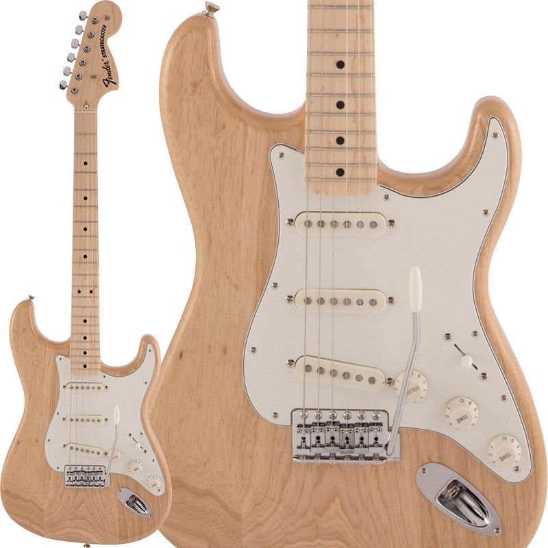 楽器種別：新品エレキギター/Fender Made in Japan 商品一覧＞＞エレキギター/Fender Made in Japan/Traditional Stratocaster 商品一覧＞＞エレキギター【95，000円〜185，000円】 商品一覧＞＞当店のギターは、出荷前に専門スタッフが検品・調整しているので安心です！Fender Made in Japan Traditional 70s Stratocaster (Natural)商品説明Made in Japan Traditionalフェンダーの伝統的な楽器製作の美学と日本の洗練されたクラフトマンシップを融合することで導き出されたMade in Japan Traditionalシリーズ。フェンダーの正統なDNAが、確かなMade in Japanクオリティで蘇ります。Made in Japan Traditional 70s Stratocasterはグロスフィニッシュのアッシュボディを採用。21本のヴィンテージスタイルフレットを装備した9.5インチラジアスのU シェイプメイプルネックがTraditionalシリーズならではのクラシカルな演奏製を提供します。6サドル式ヴィンテージスタイルSynchronized Tremoloブリッジ、そしてTraditionalシリーズのために選定されたオリジナルピックアップはリアルで音楽的なヴィンテージトーンを奏でます。細めに設計されたナット幅は日本のプレイヤーにも弾きやすい仕様となっています。堅実なギタークラフトマンシップと、プレイヤーのニーズに柔軟に対応する答えが、本シリーズに反映されています。Series: TraditionalBody Material: AshBody Finish: Gloss PolyesterNeck: Maple， U ShapeNeck Finish: Gloss UrethaneFingerboard: Maple， 9.5 (241 mm)Frets: 21， VintagePosition Inlays: Black Dot (Maple)Nut (Material/Width): Bone， 1.615 (41.02 mm)Tuning Machines: Fender Vintage F StampedScale Length: 25.5 (648 mm)Bridge: 6-Saddle Vintage-Style Synchronized TremoloPickguard: 3-Ply EggshellPickups: Vintage-Style Single-Coil Strat (Bridge)， Vintage-Style Single-Coil Strat (Middle)， Vintage-Style Single-Coil Strat (Neck)Pickup Switching: 5-Position Blade: Position 1. Bridge Pickup， Position 2. Bridge and Middle Pickup， Position3. Middle Pickup， Position 4. Middle and Neck Pickup， Position 5. Neck PickupControls: Master Volume， Tone 1. (Neck Pickup)， Tone 2. (Middle Pickup)Control Knobs: EggshellHardware Finish: Nickel/ChromeStrings: Nickel Plated Steel (.009-.042 Gauges)ソフトケース付きイケベカテゴリ_ギター_エレキギター_Fender Made in Japan_Traditional Stratocaster_新品 JAN:0885978483792 登録日:2020/03/24 エレキギター フェンダー ふぇんだー フェンダージャパン フェンジャパ フェンダーJ ストラト ストラトキャスター