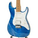 楽器種別：新品エレキギター/Suhr Guitars 商品一覧＞＞エレキギター/Suhr Guitars/STANDARD 商品一覧＞＞エレキギター【405，000円〜755，000円】 商品一覧＞＞当店のギターは、出荷前に専門スタッフが検品・調整しているので安心です！Suhr Guitars Core Line Series Standard Plus (Trans Blue/Roasted Maple) 【Weight≒3.43kg】商品説明Suhr Guitars Core Line Seriesギター、アンプ、エフェクターを中心としたプロ御用達ハイエンドギアの代名詞として有名なアメリカのブランド「Suhr」。マイケル・ランドウやスコット・ヘンダーソン、ピート・ソーン、最近ではマテウス・アサト等と、ギターファンが憧れるトッププレイヤーの多くがSuhrの名がついたギアを使用しており、日本でもお馴染みのブランドでございます。今回入荷しましたモデルは、トラディショナルなフルサイズボディよりも取り回しが良いディンキーシェイプを採用したStandard Plus。クセが少なく使いやすいトーンニュアンスで鳴りも良いバスウッドと、適度な輪郭とアタック感があり明るいトーンニュアンスのメイプルを組み合わせたコンポーネントギターの王道ともいえるボディには、その信頼性の高さからSuhrをはじめ多くのギターメーカーで採用されているゴトー製2点支持のシンクロトレモロを搭載。ダイキャストサドルを装備することでトラディショナルな方向に寄り過ぎないサウンドが得られ、ジャンルを選ばないコンポーネントギターと呼ぶに相応しい仕上がりとなっております。もちろん、トップのメイプルには美しいフレイムが浮き出た木材を使用し、コンポーネントギター然としたルックスに仕上げられております。従来のProシリーズではロースト処理されていないメイプルネックが採用されておりましたが、近年のハイエンドギターでは定番となったロースト処理されたメイプルネックに仕様変更されております。もちろん、ネックのフィニッシュは手に馴染む質感のマットフィニッシュで、Standardシリーズ定番のEven C Slimシェイプで仕上げられておりますので長時間の演奏でもストレスを感じることは少ないでしょう。また、ネックと同じローステッドメイプルの指板はハイポジションとローポジションの演奏特性に合わせたコンパウンドラディアスで、フレットはシャープで立ち上がりの早いサウンドが特徴のステンレスを採用。ニッケルシルバーのフレットでは生じてしまう錆びや減りを心配しないで良い点も嬉しいですね。ピックアップはネック＆ミドルポジションに60年代その当時最高のサウンドキャラクターを持つシングルコイルサウンドを忠実に再現したV60シングルコイルを、ブリッジポジションにはSuhrハムバッカーの中でも高出力なSSH+を搭載。V60はクリスピーで粒立ちが良く、鈴のような美しいサウンドから野太くブルージーなトーンまで柔軟に対応したシングルコイルサウンドを出力。SSH+は高出力ながらもパワーだけで押し切るようなピックアップではなく、太く暖かみのある豊かなサウンドの中にもピッキングレスポンスに優れたナチュラルさを持ち合わせております。また、この2018 Core LineシリーズのStandard PlusはトーンにPush/Pushのスイッチポットを採用しており、従来のStandard Proでは改造を必要としたリア単体でのシングルサウンド出力がオリジナルの状態で可能となっております。もちろん、フロント、センターのシングルコイルにはJST独自のハムキャンセルシステムSSCII(Silent Single-Coil)が搭載されているので、ハイゲインなセットアップでも個体のトーンを失わなずにローノイズでアウトプットしてくれます。美しさを際立たす人気のトランス・ブルーカラーで仕上げられた一本。世界中のトップミュージシャンから絶大な支持を得ているハイエンドコンポーネントギターブランドの雄「Suhr Guitars」が作り出すハイコストパフォーマンスモデル。弾き手の要望に高い次元で応える、コンポーネントギターの真髄ともいえる納得の1本です！商品詳細S/N:72388Weight≒3.43kg■SPECBody Wood:BasswoodBody Top Wood:Flame MapleNeck Wood:Roasted MapleFingerboard Wood:Roasted MapleNeck Back Shape:Even C Slim .800-.880Fingerboard Radius:10-14 CompoundFrets:Heavy Stainless Steel (.051x.108)Nut:1.650 TusqELECTRONICSBridge Pickup:SSH+ (White)Middle Pickup:V60 (White)Neck Pickup:V60 (White)SSCII:EquippedHARDWARETuning Machines:Suhr LockingBridge:Gotoh 510 with steel blockColor:Chrome■Deluxe Gig Bag付属イケベカテゴリ_ギター_エレキギター_Suhr Guitars_STANDARD_新品 JAN:4571220084041 登録日:2023/05/01 エレキギター サー Shur