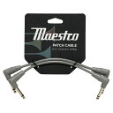 楽器種別：新品シールドコード/Gibson 商品一覧＞＞シールドコード【〜5，000円】 商品一覧＞＞品揃え豊富な当店なら弦、パーツ、ケーブルなどのアクセサリーがまとめて揃います！Gibson Maestro Instrument Patch Cables (6-inch/2Pack) [CABP-GRY]商品説明Maestro 6 inch Patch Cablesは、エフェクトペダルやその他のスイッチシステムを接続するのに最適な長さであり、ケーブル容量のトーンを奪う影響を受けることなく信号を損なわずに伝送します。高品質な低容量の導体のみを使用し、ケーブルは完全に保護されており、低ノイズ性能を実現します。 薄型のL字プラグを備えたこのパッチケーブルは、ペダル間に必要なスペースを最小限に抑え、よりコンパクトなペダルレイアウトを実現します。・薄型で軽量・トーンを保護するための非常に低い静電容量・プレミアム22AWGコンダクター ・2つのL字プラグ・耐久性のある構造・RoHS対応イケベカテゴリ_弦・アクセサリー・パーツ類_シールドコード_Gibson_新品 JAN:4580568423733 登録日:2022/06/13 シールドコード ギターシールド シールド シールドケーブル ギターケーブル ギブソン ぎぶそん