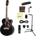 Epiphone J-200EC Studio (Black) 【アコギ入門セット付き！】