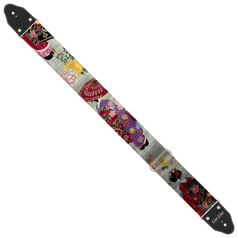 楽器種別：新品Live Line/新品 商品一覧＞＞楽器アクセサリ【〜10，000円】 商品一覧＞＞ギターストラップ/Live Line 商品一覧＞＞品揃え豊富な当店なら弦、パーツ、ケーブルなどのアクセサリーがまとめて揃います！Live Line LSB48MKW 和風 舞子／ホワイト商品説明LSB48 Series/70ミリ幅ストラップ重量のあるベースや多弦ギターに最適な70mm幅ベース用ストラップ。レザーエンドにステッチを入れて、耐久性を増しています。70ミリ幅柄ストラップに和柄の新作が登場しました！※カットした生地の位置によって印刷されているキャラクターが異なります。柄の指定や選定はお承りできかねますので、何卒ご了承ください。●レザーエンド/本革●7cm幅●長さ調節範囲：90〜160cm(エンドピン穴間を計測)HANDCRAFTED MADE IN JAPANイケベカテゴリ_楽器アクセサリ_ギターストラップ_Live Line_新品 SW_Live Line_新品 JAN:4533875033706 登録日:2025/09/20 ストラップ ギターストラップ ライブライン