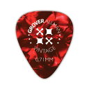 Grover Allman Vintage Celluloid Pro Picks 0.71mm [Red] x10Zbg