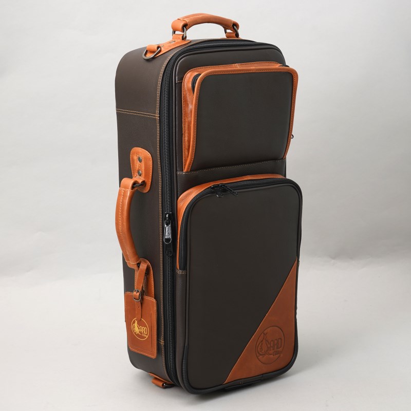 翌日配達 GARD BAGS ガードバッグス / エリート シリーズ 4-ECLCN-V トランペット用 ダブル ケース / ダークブラウン レザー・ブラウンベジタブルタンニング トリム