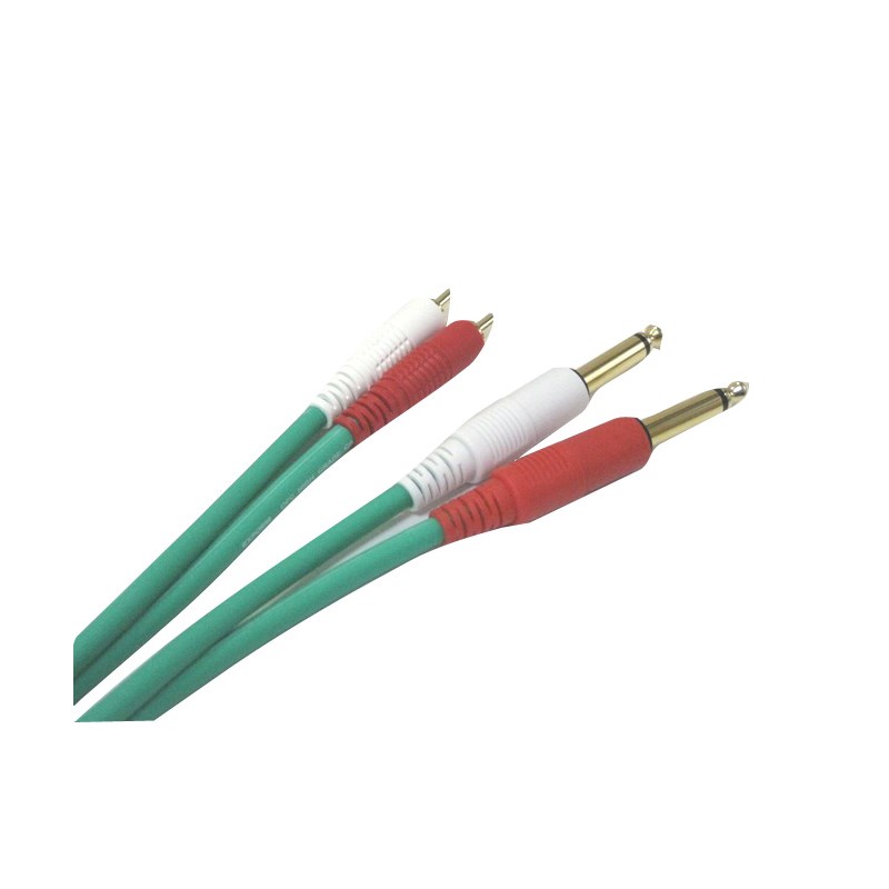 EXFORM COLOR TWIN CABLE 2RP-1.8M (RCA-PHONE 1ペア) 1.8m (GREEN)