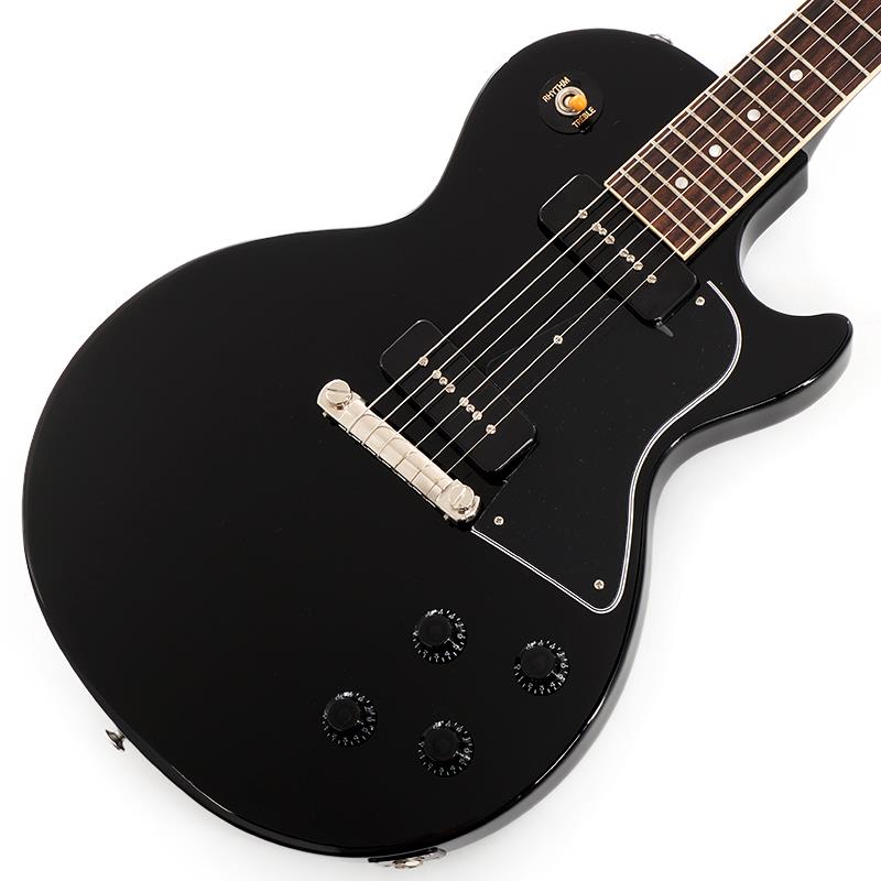 楽器種別：アウトレットGibson/Les Paul Models 商品一覧＞＞Gibson/アウトレット 商品一覧＞＞エレキギター【110，000円〜215，000円】 商品一覧＞＞レスポールタイプ/Gibson 商品一覧＞＞当店のギターは、出荷前に専門スタッフが検品・調整しているので安心です！Gibson Les Paul Special (Ebony) 【S/N 220450133】 【B級特価】商品説明決算プライスダウン！！B級アウトレットスペシャルプライス！「レスポール・スペシャル」は、今でも多くのファンを魅了し続けます。マホガニー材のボディとネックの組み合わせにソープバーのP-90を2基搭載し、 野太くマイルドなサウンドを出力します。2ボリューム、2トーンのギブソンでは定番のコントールは、ジュニアとは一味違う操作感でサウンドメイクが可能です。シンプルなルックスだからこそダイレクトに伝わる無骨なギブソンサウンドを是非、ご堪能下さい！※本商品はB級特価品となります為、細かな擦り傷や、パーツのくすみが散見します。※掲載画像以外の外観瑕疵部分がある場合がございます。※保証に関しましてはプレイアビリティに関する点のみとなり、通常とは異なるアウトレット保証となります。S/N 220450133Weight≒3.71kg商品詳細BodyBody Material: MahoganyFinish: Gloss Nitrocellulose LacquerNeckNeck Material: MahoganyNeck Profile: Vintage 50sScale Length: 24.75 / 62.865cmFingerboard Material: RosewoodFingerboard Radius: 12 / 304.8mmNumber of Frets: 22Frets: Medium JumboNut Material: Graph TechNut Width: 1.695 / 43.05mmEnd-of-Board Width: 2.26 / 57.4mmInlays: Acrylic DotsHardwareFinish: NickelBridge: WraparoundTuners: Vintage Deluxe w/ White ButtonsPick Guard: Black 5-plyControl Knobs: Black Top HatsSwitch Tip: AmberSwitch Washer: BlackJack Plate:BlackElectronicsNeck Pickup: P-90Bridge Pickup: P-90Controls: 2 Volumes， 2 Tones & Toggle Switch (Hand-wired with Orange Drop Capacitors)ハードケース付属イケベカテゴリ_エレキギター_レスポールタイプ_Gibson_Les Paul Models_アウトレット SW_Gibson_アウトレット JAN:2500010856386 登録日:2026/06/20 エレキギター ギブソン レスポール