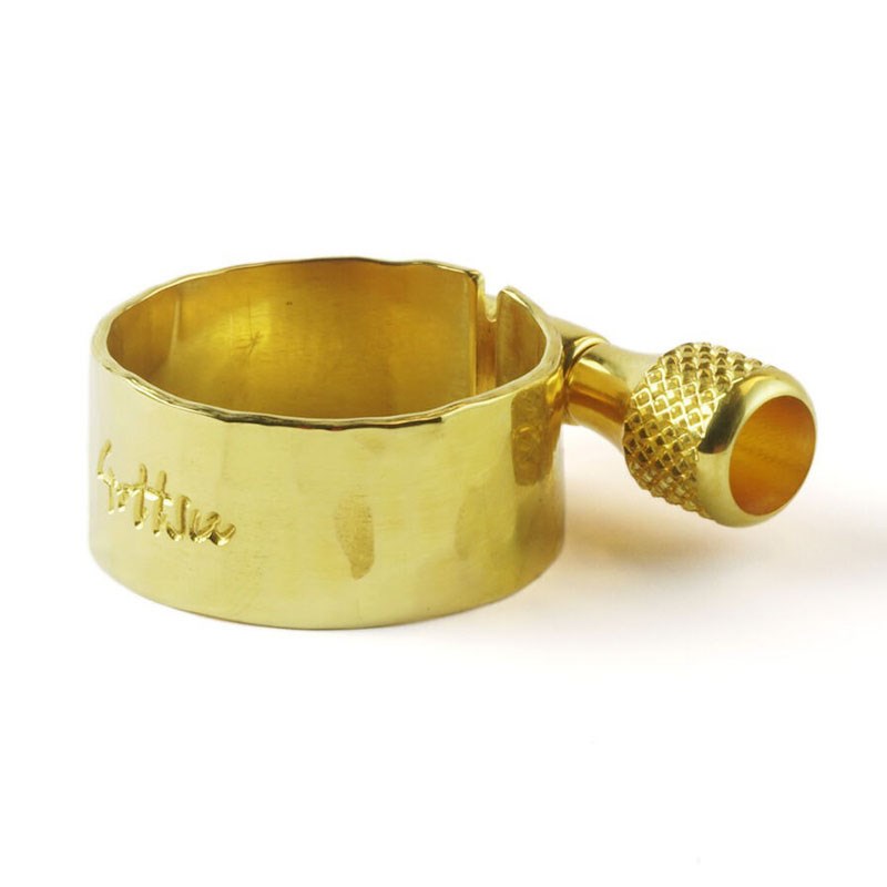 Gottsu 【受注生産品】ゴッツ アルトサックス/Jazz Metal用リガチャー Solid Silver Ligature Gold Plate