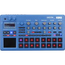 楽器種別：新品ドラムマシン/KORG 商品一覧＞＞ドラムマシン【30，000円〜60，000円】 商品一覧＞＞鍵盤楽器買うなら、当店で！専門スタッフが迅速丁寧に対応します！KORG ELECTRIBE2-BL 【リズムマシン / シンセサイザー】商品説明多彩なアナログ・モデリング音源を備えたプロダクション・マシン、electribeがシステム・バージョン2へ！electribeは、インスピレーションを最速で音に変えるシンセサイザー・ベースのプロダクション・マシンです。数多く搭載されたアナログ・モデリング・オシレーターに、バリエーション豊富なフィルター。これら音色を選ぶのも、自在に作り込むのも、全てトップ・パネルのツマミを回すだけのシンプルな操作です。さらにリズム、ベース、コード、メロディそれぞれに合わせた多彩な入力インターフェイスで、クリエイターの思考と同じ速度でスムーズにシーケンスを打ち込んでいくことができます。 また作り上げたシーケンスは、ステージの上やラップトップの中でさらなる進化を遂げます。electribeを中心に様々な機材を連携させての直感的ライブ・パフォーマンス、そしてAbleton Liveにシーケンス・データを書き出しての細かなエディットや最終ミックスなど、本格的な楽曲制作も可能です。最新のシステム・バージョン2では、ライブや制作で力を発揮する待望のパターン・チェイン機能を追加。またカラー・ラインナップとしてメタリック・ブルー・モデルが新たに登場します。そしてさらなるサウンドの可能性を示すボーナス・パターンも用意しました。■進化したステップ・シーケンサー本体手前に並んだ16個のパッドを使って、実際に音を聴き/見ながら直感的にパターン作成が可能です。パッドをキーボードとして使ってのフレーズのリアルタイム・レコーディングや、音程/音符の長さを1音ずつキー入力するステップ・レコーディングにも対応。演奏中にvolcaシリーズ譲りの「ステップ・ジャンプ」をしたり、「ラスト・ステップ」で各パートの長さを変えるなど、作成したパターンを違う形で使うことも可能です。ノブやボタンの操作をそのまま記録しパターンを作り込むことができる「モーション・シーケンス機能」も搭載。■新しいビート・メイキング：トリガー・パッド、タッチ・パッドkaossilatorでおなじみ、タッチ・パッドをなぞるだけで誰でもはずさない演奏が可能な「Touch Scale」。taktileで好評なトリガー・パッドを使った演奏機能も備え、誰でも直感的にフレーズを作ることが可能です。トリガー・パッドはドラムの入力にも使用可能。設定によりベロシティのオン／オフを選ぶことができます。■最も速く音を作ることができるシンセ・エンジンコルグがelectribeのためにデザインしたのは、音作りの自由度が高く、最も速く音を作れるシンセ・エンジンです。アナログ・モデリングとPCMからなるオシレーター波形は409種類あります。アナログ・モデリング音源は、シンプルな基本波形から複数を組み合わせるDual、Unison、Sync、Ring Mod、Cross Modなど幅広いバリエーションを備え、PCM音源はリズム系を中心にキーボード用のマルチ・サンプルまでをカバーします。音作りの中心であるフィルターはKingKORG直系、定番シンセサイザーをシミュレーションしたフィルター・アルゴリズムを搭載し種類を選ぶだけであの音が手に入ります。音作りする上で複雑になりがちなモジュレーションは、効果とその対象がセットになったテンプレートを選んで、スピードとデプス（効果のかかり具合）を調整するだけという、たった3つのパラメーターにまとめました。■さらに音を作り込む：エフェクト、グルーヴ・テンプレート新しいelectribeはパートごとにコンプレッサーやオーバードライブなどのエフェクトを備え、ジャンル毎に微妙に異なる音のニュアンスを妥協なく作り込むことができます。各パートに設定することのできるグルーヴ機能は、テンプレートを選ぶだけでフレーズにグルーヴを与えることができます。■ライブのための新機能：マスター・エフェクト、パターン・セット、Sync In/Outkaoss padのようにタッチ・パッドでコントロールできるマスター・エフェクトは、空間系のエフェクトで全体の響きを整えるだけでなく、kaoss padシリーズ譲りの「Vinyl Break」、またシーケンサーの演奏順序を変化させる新開発「Seq Reverse」、「Odd Stepper」など、音楽を積極的に「変化させる」ためのエフェクトも搭載。ライブでのパフォーマンス効果も絶大です。トリガー・パッドを押すだけでパターンが切り替わる「パターン・セット機能」、その演奏を記録する「イベント・レコーディング機能」も搭載。MIDI IN/OUTに加えて「Sync IN/OUT」を搭載することで、volcaシリーズやmonotribe、MS-20 miniなどと同期可能です。また、単三x 6本の電池駆動を実現。どこでも気軽に持ち出して演奏ができ、不意に浮かんだアイデアを、すぐに形にすることもできます。■『Ableton Live』との新しいワークフローインスピレーションのかけらを作品として昇華させる。コルグはドイツAbleton社とタッグを組み、ハードウェアとソフトウェアの長所を組み合わせた音楽制作の新しいワークフローを提案します。electribeは、保存したパターンをAbletonのLive形式で出力できます。個々のパターンおよびパートは、Ableton Liveセットでのシーンやクリップとして保存されます。Liveの強力なセッションと編集のワークフローを利用して、あなたのアイデアを編集、洗練させたり、新しいパートを演奏して録音、アイデアをアレンジしたり、曲をミックスしたりすることができます。electribeにはAbleton Live Liteが付属しています。■ システム・アップデートにより様々な機能を追加。electribeはアップデートにより日々進化しています。システム・バージョン2では待望のパターン・チェイン機能やアンドゥ機能、オリジナル・バリュー表示に対応。electribeを既にお持ちのユーザーの方はアップデートの上、演奏をお楽しみ下さい。■ 200以上のボーナス・パターンをダウンロード可能。世界中のelectribeアーティスト、サウンド・デザイナー、ビート・メイカー達の手による、新たなサウンド、フレーズ、シーケンスを詰め込んだボーナス・パターン・データを用意しました。全203種類のパターンには、様々な音楽スタイルに対応したシンセサイザーの音色やドラムキット、そしてアイデアが詰まっています。ビート・メイクのリファレンスとして、または土台として、あなたに新しいインスピレーションを提供します。※ソフトウェアの最新動作環境はメーカーサイトもしくはメーカーサポートにてご確認の上、お求め下さい。※店頭、または通信販売にて売却後、敏速な削除は心掛けておりますが、web上から削除をする際どうしてもタイムラグが発生してしまいます。万が一商品が売切れてしまう場合もございますので予めご了承ください。商品詳細■音源タイプ：アナログ・モデリング音源＋PCM音源最大同時発音数：24ボイス※ オシレーターやフィルター、インサート・エフェクトのタイプによって増減※ 4ボイスで1ボイス分のパラメーターを共用する擬似ポリフォニックオシレーター：Type（409種）、Pitch/Glide、Editオシレーター・タイプKick 56種、Snare 58種、Clap 16種、HiHat 42種、Cymbal 14種、Tom 16種、Percussion 55種、Voice 16種、Synth FX 18種、Synth Hit 18種、Inst Hit 16種、Synth 55種、Instrument 28種、Audio In 1種フィルター：Filter（Cutoff）、Resonance、EG Int、LPF/HPF/BPF（16種）モジュレーション：Type（72種）、Depth、Speedアンプ／エンベロープ・ジェネレーター：Level、Pan、Attack、Decay/Release、Amp EG On/Offスケール・タイプ：35種ゲート・アルペジエーター・タイプ：50種サンプリング周波数：48kHzAD/DA：24 bit■エフェクトインサート・エフェクト：1系統　（16パートそれぞれで使用可能）Type（38種）、Edit、Insert FX On/Offマスター・エフェクト：1系統　Type（32種）、Touch Pad、Master FX On/Off、Master FX Hold On/Off■シーケンサーステップ数：16ステップ×4パート数：16パート（音色、ステップ、インサート・エフェクト、モーション・シーケンス等で1パートを構成）パターン数：250パターン（プリセット200パターン、イニシャル50パターン）（パート、マスター・エフェクト、キー、スケール等で1パターンを構成）モーション・シーケンス：最大24系統まで記憶可能（1パターンにつき）グルーヴ・タイプ：25種パターン・セット：最大64パターンまで登録可能パターン・チェイン：最大250パターンまで連結可能エクスポート：Ableton Liveプロジェクト・ファイル形式、WAVファイル形式（48 kHz、16 bit）イベント・レコーディング：最大100ファイルまで保存可能■トリガー・パッドパッド数：16個（ベロシティ対応）モード：Trigger、Sequencer、Keyboard、Chord、Step Jump、Pattern Set■タッチ・パッドモード：Gate Arp、Touch Scale、Master FX■接続端子Audio：L/MONO、R Output（標準フォーン・ジャック）、ヘッドホン（ステレオ・ミニ・ジャック）、Audio In（ステレオ・ミニ・ジャック）MIDI：IN、OUT（変換ケーブル（同梱）使用）USB：タイプmicro BSync：IN、OUT（ステレオ・ミニ・ジャック）■外部記憶装置SDカード（512MB?2GB）、SDHCカード（最大32GBまで）■電源電源：ACアダプターまたは単3形乾電池 （アルカリ乾電池またはニッケル水素電池）6本電池寿命：約5時間（Power Saving：ON、ニッケル水素電池使用時）消費電流：500 mA以下■外形寸法本体サイズ：339（W）x 189（D）x 44（H）mm本体質量：1.6 kg■付属品ACアダプター（KA-350）、MIDI変換ケーブル×2、Ableton Live Lite付属（ライセンス・カード同梱）※Ableton Live Liteの使用についてはサポート対象外となります。ソフトウェアの最新動作環境はメーカーサイトもしくはメーカーサポートにてご確認の上、お求め下さい。イケベカテゴリ_キーボード_ドラムマシン_KORG_新品 JAN:4959112156913 登録日:2022/12/24 ドラムマシン リズムマシン コルグ