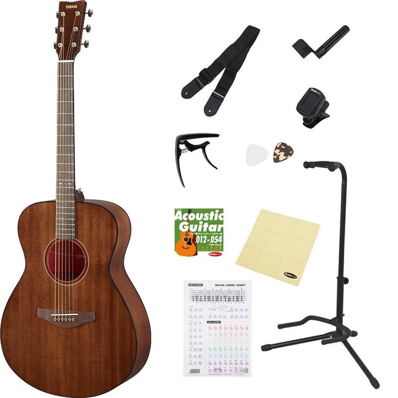 楽器種別：新品YAMAHA/OTHERS (その他モデル) 商品一覧＞＞YAMAHA/新品 商品一覧＞＞アコースティック・エレアコギター【30，000円〜65，000円】 商品一覧＞＞アコースティックギター/YAMAHA 商品一覧＞＞アコギ買うなら、当店で！出荷前の検品・調整はもちろん、丁寧梱包でお届けします！YAMAHA 【数量限定！お得なアクセサリー12点セット付き！】STORIA III ヤマハ商品説明数量限定！アコギを始めたいけれど最初に何を揃えて良いかわからない・・・という方に「はじめはコレさえあれば大丈夫」というお得なアクセサリー12点セット！【セット内容】何は無くともまずは「ピック1枚」チューニングに欠かせない「クリップチューナー」ギターや弦をきれいに保つための「クロス」いつでも手に取って練習できるように「ギタースタンド」弦が切れてしまった時のための「換え弦（一般的なライトゲージ）」弦交換にあると便利な「ストリングワインダー」立って引く時に必要な「ストラップ」色んな曲を弾くための「カポタスト（ゴム製）」コードを確認したり楽譜を入れたりできる「ギターコードホルダー」ギターを綺麗に磨くためのポリッシュスプレー（クロスに吹き付けて汚れた時ギターを拭いてください）見て聞いて覚える！教則DVD持ち運びに必要な「ソフトケース」の12点が付いてきます！※セット内容の各デザインは変更になる場合がございます。予めご了承下さい。【「ギターと共に過ごす彩り豊かな生活」を提案する新たなシリーズ「STORIA〜ストーリア〜」！】＜3モデルぞれぞれの個性が際立つ外観デザイン＞STORIAは3モデルそれぞれ、表板の色味、塗装仕上げの質感が異なり、個性的で目を惹くデザインと なっています。サウンドホール内部にはモデル名、品番を表すラベルが貼られることが一般的ですが、 STORIAは表板の色味に合わせたインナーカラーを施し、モデル名をスクリーン印刷しました。STORIA I では、オフホワイトの表板にシックなライトブルーのインナーカラーを、STORIA IIでは、ナチュラルの表板 に鮮やかなウルトラマリンのインナーカラーを、STORIA IIIでは、チョコレートブラウンの表板に深みのある ワインレッドのインナーカラーを組み合わせました。サウンドホールにも、トップカラーとインナーカラーに 馴染むワンポイントアクセントの効いたインレイを施しています。セミグロス塗装のSTORIA I、STORIA II は、滑らかな質感と相まって、より木の温もりが感じられる外観に仕上がっています。新たにデザインした オープンギアタイプのペグの他、ストラップピンなどの各部パーツはシャンパンゴールドカラーを基調に統 一しました。弦止めピンにはブラス仕様を採用しています。＜高い演奏性を実現＞ボディが薄く小ぶりなフォークタイプボディに短めの弦長を組み合わせ、高い演奏性を実現しました。ネックは通常よりやや短い634mmスケールを採用し、薄めのネック形状と併せ非常に握りやすく、これからギ ターを始める方にも安心してお使いいただけます。STORIA IIでは、表板のバインディングを無くし、エッジの面取り加工を施しました。丸みを帯びた外観を印象付けると共に、演奏の際に腕が触れる感触を和らげます。＜キャラクターの異なるサウンドバリエーション＆全モデルパッシブピックアップ搭載＞スプルーストップのSTORIA Iは粒立ち良く、明るいサウンドが特長です。マホガニートップのSTORIA II、STORIA IIIは、あたたかみとふくよかさを併せ持ちながら、塗装仕上げの違いによってそれぞれ異なるサ ウンド特性を生み出しました。サドル下には電源を必要としないパッシブタイプのピックアップを内蔵。プリ アンプや電池ボックスを本体に装着しないため、通常のアコースティックギターそのままのボディで生鳴り を損なわず、必要に応じてアンプなどに接続でき、幅広い演奏シーンでご使用いただけます。※アクセサリーセットの画像はイメージです。実際の付属品とは異なりますので予めご了承ください。※ギターの画像はサンプルです。製品の特性上杢目は一本一本異なりますので予めご了承ください。商品詳細胴型：フォークタイプ胴厚：90-110mm弦長：634mm指板幅(上駒部/ネック接合部)：43mm/52mm表板：スプルース単板裏・側板：マホガニーネック：ナトー指板・下駒：ウォルナット糸巻：オープンギア（シャンパンゴールド）弦：ヤマハFS50BT塗装仕上げ：セミグロスフィニッシュピックアップ：パッシブタイプソフトケース付属イケベカテゴリ_アコースティック・エレアコギター_アコースティックギター_YAMAHA_OTHERS (その他モデル)_新品 SW_YAMAHA_新品 JAN:4957812645768 登録日:2025/10/28 アコースティックギター アコギ ヤマハ やまは