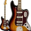 楽器種別：新品エレキベース/Squier by Fender 商品一覧＞＞エレキベース【40，000円〜85，000円】 商品一覧＞＞当店のベースは、出荷前に専門スタッフが検品・調整しているので安心です！Squier by Fender Classic Vibe Bass VI (3-Color Sunburst)商品説明Classic Vibe SeriesClassic Vibe Bass VIは、61年から75年にかけて、プロデューサーと音の冒険家たちが所有した、秘密兵器に対する忠実な賛辞です。ギターより1オクターブ低くチューニングされた、ヴィンテージスタイルのトレモロを搭載。Bass VIは、ギタリストやベーシストを未知の領域に旅立たせる、最高のツアーコンダクターです。滑らかで快適な9.5インチラジアスの指板とタイトなフレットを採用。プロファイルされたネック形状は、スリムで快適なC型タイプで、バレルサドル付きのフローティングブリッジを搭載しています。このクラシックなSquierモデルは、60年代のヘッドストックデカール、ニッケルメッキのハードウェア、伝統的な雰囲気で、滑らかなヴィンテージ色の光沢のあるネック仕上げが特徴のクラシックなモデルです。 ※画像はサンプルです。製品の特性上、杢目・色合いは1本1本異なります。商品詳細Specs■Body Material:Poplar■Body Finish:Gloss Polyurethane■Neck:Maple， C Shape■Neck Finish:Tinted Gloss Urethane■Fingerboard:Indian Laurel， 9.5 (241 mm)■Frets:21， Narrow Tall■Position Inlays:Pearloid Blocks (Indian Laurel)■Nut (Material/Width):Bone， 1.685 (42.8 mm)■Tuning Machines:Vintage-Style■Scale Length:30 (762 mm)■Bridge:6-Saddle Vintage-Style with Non-Locking Floating Vibrato■Pickguard:4-Ply Tortoiseshell■Pickups:Fender Designed Alnico Single-Coil (Bridge)， Fender Designed Alnico Single-Coil (Middle)， Fender Designed Alnico Single-Coil (Neck)■Pickup Switching:3-On/Off Slide Switches (One for Each Pickup)Special Electronics:2-Position Slide Switch for Bass-Cut Strangle Circuit■Controls:Master Volume， Master Tone■Control Knobs:Black Plastic■Hardware Finish:Nickel■Strings:Fender Nickel-Plated Steel， (.024， .034， .044， .056， .072， .084， Gauges)ソフトケース付属イケベカテゴリ_ベース_エレキベース_Squier by Fender_新品 JAN:0885978064823 登録日:2020/09/23 エレキベース スクワイアー スクワイヤー スクワイア スクワイヤー フェンダー