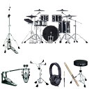 楽器種別：新品エレクトリックドラム/Roland 商品一覧＞＞エレクトリックドラム/Roland/TD-27 商品一覧＞＞エレクトリックドラム【380，000円〜710，000円】 商品一覧＞＞安心してお買い物頂けるよう、スネアもシンバルも丁寧梱包でお届けします！Roland VAD507 Basic Set / Twin Pedal商品説明【V-Drums Acoustic Designをご検討の方にオススメのイケベ・オリジナル・スターターセット！】【VAD507 Basic Set / Twin Pedal】電子ドラム本体とメーカー推奨のドラムスタンドをセットにして、さらにセッティング・演奏に必要なツインペダル、スネアスタンド、ハイハットスタンド、スローン（ドラムイス）、ドラムスティック、ヘッドフォンを加えたお買い得なセットです！これさえ買えばすぐに本格的なドラム演奏が始められますよ！＜セット内容＞●電子ドラム---------------＜Roland VAD507＞●ドラムスタンド-------------＜Roland DTS321＞●ツインペダル-----------＜TAMA Iron Cobra 600 [HP600DTW]＞●スネアスタンド-------＜TAMA Roadpro Snare Stand [HS80W]＞●ハイハットスタンド-------＜TAMA Iron Cobra 600 [HH605]＞●ドラムスローン（イス）--＜TAMA HT230＞●スティック----------------＜Vic Firth 5A＞●ヘッドフォン--------------＜Roland RH-5＞※電子ドラム本体以外の付属品は、在庫状況により同等品または同等品以上に代えさせて頂く場合がございます。あらかじめ御了承下さいませ。【アコースティック・ドラムのようなルックスと演奏感を提供するV-Drums Acoustic Designシリーズに、さらに表現力を高めた『VAD507』が登場！存在感のある木製深胴シェル、2タム1フロアの4点キット！】『VAD507』は、アコースティック・ドラムのような見た目と演奏感覚に加え、V-Drums でしか得られない臨場感のあるサウンドを楽しめるV-Drums Acoustic Designです。多彩な音色とカスタマイズ機能を持つ音源モジュール『TD-27』に新しいキットや機能を追加。『VAD503』『VAD506』で採用されたスネアとライドのデジタル・パッドに加えて、ハイハットもデジタル・パッド『VH-14D』を標準装備。ドラマーの演奏をさらに忠実に表現できるようになりました。また、コーチ機能やBluetooth (R)オーディオも搭載しているので、アコースティック・ドラムを叩いているのと同じ感覚で、練習したり好きな楽曲とセッションしたりすることが可能です。＜POINT＞・木製シェルとダブル・レッグのスタンドを備えたV-Drums Acoustic Designキット。・Prismatic Sound Modeling テクノロジーを備えた音源モジュール『TD-27 Ver2.0』。・最新トレンドに合わせて作成した新規キットを、10キット追加。・一部の既存キットを音源のバージョンアップに合わせてリメイク。・PureAcoustic Ambience テクノロジーにより、プレイヤー・ポジションでのリアルな音場を再現。・高度なマルチ・センサーの搭載で、演奏表現力が飛躍的に向上したデジタル・スネアとデジタル・ライドに加えて、デジタル・ハイハットをセット・アップ。・アコースティック・シンバルの打感により近い、薄型シンバル『CY-14C-T』と『CY-16R-T』を採用。・39種類のユーザー・サンプルをプリロード。・『TD-50X』で好評のTransient 機能がユーザー・サンプルでも使用可能に。・スマートフォンなどを接続し、本体から好きな曲を再生できるBluetooth オーディオ搭載。・Roland Cloud Kit Contents 経由で新しいキットを追加可能に。[V-Drums Acoustic Designだから実現できる自然な演奏感]『VAD507』は、アコースティック・ドラムのような外観だけではなく、演奏時のパッドの揺れ具合や叩き心地といった演奏感覚にもこだわりました。また、フラッグシップ・モデル『VAD706』で採用した、コンビネーション・スタンドとシンバル・ブーム・スタンドをセット・アップすることで、セッティングの幅が広がります。演奏者のスタイルに合わせて、自由にアレンジし演奏を楽しむことが可能です。[新規キットユーザー・サンプルを強化]『TD-27KV2』は『TD-27KV』に搭載されていたキットに加えて、新たに10キットを追加。また、一部の既存キットを見直しリメイク。ユーザー・サンプルも39種類がプリロードされています。さらに、フラッグシップ音源モジュール『TD-50X』で好評のTransient機能がユーザー・サンプルでも使用できるので、音色カスタマイズの幅も広がります。今まで以上に表現力豊かなドラム・サウンドを奏でることができます。[デジタル・ハイハット『VH-14D』を標準装備]複数のセンサーを搭載することで表現力を劇的に進化させたデジタル・パッド。『VAD507』では、従来のスネアとライドに加え、ハイハットもデジタル・パッド『VH-14D』をセット・アップしました。ドラム・パフォーマンスを左右するスネア、ライド、ハイハットのデジタル化で、微妙なニュアンスも余すところなく表現可能です。[スマートフォンやタブレットとBluetooth オーディオ接続]『VAD507』は、Bluetoothオーディオ機能を搭載。お持ちのスマートフォンやタブレットを接続して、お好きな曲を再生して一緒に演奏することができます。お気に入りの音楽とセッションできれば、より気持ちよくドラムを叩くことができるでしょう。[Roland Cloud と連携して自分好みに『TD-27』をカスタマイズ]Roland Cloud Kit Contents にて、『TD-27』専用のキットを順次アップロードします。お好みのキットを選んで、お持ちの『TD-27』に追加することで、ドラム演奏をさらにお楽しみいただけます。●キット構成【VAD507】ドラム・サウンド・モジュール：TD-27 Ver2.0 ×1スネア：PD-140DS ×1タム1：PDA100-MS ×1タム2：PDA120-MS ×1タム3：PDA140F-MS ×1ハイハット：VH-14D ×1クラッシュ1：CY-14C-T ×1クラッシュ2：CY-16R-T ×1ライド：CY-18DR ×1オール・パーパス・クランプ: APC-10 ×1キック：KD-200-MS ×1ドラム・スタンド：DTS-321 (ドラム・ブーム・スタンド：DBS-30×1、ドラム・コンビネーション・スタンド：DCS-30×2)※SDカードは製品に含まれません。●付属品：音源用マウント、ACアダプター専用接続ケーブル、接続ケーブル（クラッシュ2用）、ドラム・キー、セットアップ・ガイド、取扱説明書（保証書）、ローランド ユーザー登録カード●別売品：パーソナル・ドラム・モニター[PM]シリーズ、Vドラム・アクセサリー・パッケージ[DAP]シリーズ、 Vドラム・マット[TDM] シリーズ、ノイズ・イーター[NE]シリーズ●外形寸法（必要占有面積）：幅 (W)1800mm 奥行 (D)1400mm 高さ (H)1200mm商品詳細●主な仕様音源・ドラム・キット数100（プリセット：75）・音色数：728・ユーザー・サンプル：ユーザー・サンプル数＝最大500（製品出荷時のユーザー・サンプルを含む）・音の長さ（合計）：モノラル24分、ステレオ12分、ファイル形式：WAV（44.1kHz、16/24ビット）・エフェクト：パッド・コンプレッサー（パッドごと）、パッド・イコライザー（パッドごと）、オーバーヘッド・マイク・シミュレーター、ルーム／リバーブ、・マルチ・エフェクト：3系統、30種類、マスター・コンプレッサー、マスター・イコライザー・Bluetooth：対応規格＝Bluetooth 標準規格Ver 4.2、対応プロファイル＝A2DP（オーディオ）、GATT（MIDI over Bluetooth Low Energy）、対応コーデック＝SBC（SCMS-T方式によるコンテンツ保護に対応）ソング・プレーヤー（SDカード）：ファイル形式＝ WAV（44.1kHz、16/24ビット）MP3 ※1・レコーダー：レコーディング方法＝リアルタイム、最大録音時間＝60分（一時録音：3分）※2、ファイル形式＝WAV（44.1kHz、16ビット）・ディスプレイ：グラフィック：LCD256×80ドット・外部メモリー：SDカード（SDHC対応）・接続端子：TRIGGER INPUT端子＝1（キック、スネア、タム1、タム2、タム3、ハイハット、クラッシュ1、ライド、ライド・ベル、ハイハット・コントロール）（25 ピンD-sub タイプ）※3TRIGGER IN 端子＝4（クラッシュ2、AUX1、AUX2、AUX3）（TRS 標準タイプ）※3DIGITAL TRIGGER IN端子＝3（USB Aタイプ）MASTER OUT端子＝2（L/MONO、R）（標準タイプ）DIRECT OUT端子＝2（MONO 標準タイプ）PHONES端子＝1（ステレオ標準タイプ）MIX IN端子＝1（ステレオ標準タイプ）MIDI端子＝1（IN、OUT/THRU）USB COMPUTER端子＝1（USB Bタイプ）FOOT SW端子＝1（TRS 標準タイプ）DC IN端子＝1・ USB COMPUTER 端子：速度＝ Hi-speed USB、ドライバー・モード＝ジェネリック／ベンダー、対応通信＝ USB-MIDI ／ USB-Audio ※4 ／ USBオーディオ：サンプリング周波数（オリジナル）＝44.1kHz、サンプリング周波数（サンプリング・レート・コンバーター使用）＝ 96kHz， 48kHz、録音＝28 チャンネル、再生＝4チャンネル・電源：AC アダプター（DC9V）／消費電流：770mA※1：オーディオ・ファイルは、SDカードに保存されている必要があります。※2：録音には、SDカードが必要です。SDカードがない場合、約3分間の一時録音が可能ですが、本体への保存はできません。※3：デジタル接続対応パッドと排他利用です。※4：USBオーディオを使用するには、ベンダー・モードに変更してベンダー・ドライバーを使用する必要があります。イケベカテゴリ_ドラム_エレクトリックドラム_Roland_TD-27_新品 登録日:2022/10/02 電子ドラム デジタルドラム エレドラ ローランド Vドラム Vドラムス Vdrum V-Drum V-Drums Vdrums