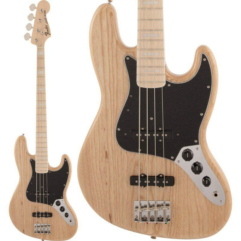 楽器種別：新品エレキベース/Fender Made in Japan 商品一覧＞＞エレキベース/Fender Made in Japan/Traditional Jazz Bass 商品一覧＞＞エレキベース【90，000円〜175，000円】 商品一覧＞＞当店のベースは、出荷前に専門スタッフが検品・調整しているので安心です！Fender Made in Japan Traditional 70s Jazz Bass (Natural) [新仕様]商品説明Fender Made in Japan Traditionalフェンダーの伝統的な楽器製作の美学と日本の洗練されたクラフトマンシップを融合することで導き出されたMade in Japan Traditionalシリーズ。フェンダーの正統なDNAが、確かなMade in Japanクオリティで蘇ります。Made in Japan Traditional 70s Jazz Bassはグロスフィニッシュのアッシュボディを採用。20本のヴィンテ ージスタイルフレットを装備した9.5インチラジアスのU シェイプメイプルネックがTraditionalシリーズならではのクラシカルな演奏性を提供します。4サドル式ヴィンテージスタイルブリッジ、そしてTraditionalシリーズのために選定されたオリジナルピックアップはリアルで音楽的なヴ ィンテージトーンを奏でます。堅実なギタークラフトマンシップと、プレイヤーのニーズに柔軟に対応する答えが、本シリーズに反映されています。【旧仕様との変更点】・ボディ/ネックデザインをUSデータに基づき変更・カラーをUSカラーに合わせて調色・ピックガード材をUS製品材料を元に再構築・P.UにAlnico 5を全製品に採用、よりVintageサウンドに近くなりました・ヘッドロゴをトップコート下に変更し、デザインもUSデータを元に変更・ナット幅、指板ラジアスを変更※画像はサンプルです。材質の特性上、木目/色合いは一本ごとに異なります。商品詳細Body Material: AshBody Finish: Gloss PolyesterNeck: Maple， U ShapeNeck Finish: Gloss UrethaneFingerboard: Maple， 9.5 (241 mm)Frets: 20， VintagePosition Inlays: White Pearloid BlockNut (Material/Width): Bone， 1.5 (38.1 mm)Tuning Machines: Vintage-StyleScale Length: 34 (86.36 cm)Bridge: 4-Saddle Vintage-StylePickguard: 3-Ply BlackPickups: Vintage-Style Single-Coil Jazz BassControls: Volume 1. (Middle Pickup)， Volume 2. (Bridge Pickup)， Master ToneControl Knobs: Black PlasticHardware Finish: Nickel/ChromeStrings: Nickel Plated Steel (.045-.105 Gauges)ソフトケース付属イケベカテゴリ_ベース_エレキベース_Fender Made in Japan_Traditional Jazz Bass_新品 JAN:0885978483723 登録日:2020/03/24 エレキベース フェンダー ふぇんだー フェンダージャパン フェンジャパ フェンダーJ ジャズべ ジャズベース