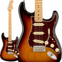 楽器種別：新品エレキギター/Fender USA 商品一覧＞＞エレキギター/Fender USA/American Professional II 商品一覧＞＞エレキギター【165，000円〜310，000円】 商品一覧＞＞当店のギターは、出荷前に専門スタッフが検品・調整しているので安心です！Fender USA American Professional II Stratocaster (3-Color Sunburst /Maple)商品説明American Professional II Stratocasterは、60年以上に渡る革新、インスピレーション、進化を経て、現代のプレイヤーの要求に応えます。高い人気を誇るDeep Cシェイプネックは、丁寧にエッジがロールオフされ、至高の演奏体験を約束するSuper-Naturalサテン仕上げが施されています。また新たに設計されたネックヒールを採用し、快適なフィーリングとハイポジションへの容易なアクセスを実現しました。新しいV-Mod II Stratocaster Single-Coilピックアップは、ベルのような輝きとウォームさを両立し、これまで以上に繊細で魅力的なサウンドを実現しています。コールドロールド（冷間圧延成型式）スチールブロックを採用した2点支持トレモロは、サスティン、明瞭度、ハイエンドの煌びやかさを向上させています。American Professional II Stratocasterの手に馴染む感覚とサウンドの多様性は、手に取り、耳にした瞬間、すぐにお分かりいただけることでしょう。プロの楽器の新たなスタンダードとなるような幅広い改良が、American Professional IIシリーズには詰め込まれています。※画像はサンプルとなります。製品の特性上、杢目・色合いは1本1本異なります。商品詳細Series: American Professional IIBody Material: Alder， Roasted Pine (Sienna Sunburst， Roasted Pine)Body Finish : Gloss UrethaneNeck : Maple， Deep CNeck Finish : Super-Natural Satin Urethane Finish on Back of Neck with Gloss Urethane Headstock FaceFingerboard: Rosewood， Maple - 9.5 (241 mm) RadiusFrets: 22， Narrow TallPosition Inlays: White Dot (Rosewood)， Black Dot (Maple)Nut (Material/ Width ) : Bone， 1.685 (42.8mm)TuningMachines: Fender Standard Cast/Sealed StaggeredScale Length : 25.5 (648 mm)Bridge: 2-Point Synchronized Tremolo with Bent Steel Saddles，Pop-In Tremolo Arm and Cold-Rolled Steel BlockPickguard:4-Ply Tortoiseshell (3-Color Sunburst， Olympic White)， 3-Ply Aged White (Sienna Sunburst)， 3-Ply Black (Roasted Pine， Mercury， Dark Night)， 3-Ply Mint (Miami Blue， Mystic Surf Green， Black)Pickups: V-Mod II Single-Coil Strat (Bridge， Middle， Neck)Pickup Switching : 5-Position Blade: Position 1. Bridge Pickup Position 2. Bridge and Middle Pickup Position 3. Middle Pickup Position 4. Middle and Neck Pickup Position 5. Neck PickupControls: Master Volume， Tone 1. (Neck/Middle Pickups)， Tone 2. (Bridge Pickup)Auxilliary Switching : Push-Push Tone Control Adds Neck PickupControl Knobs: Aged White Plastic， Black Plastic (Dark Night)Hardware Finish : Nickel/ChromeStrings Fender USA 250L Nickel Plated Steel (.009-.042 Gauges)ハードケース付属イケベカテゴリ_ギター_エレキギター_Fender USA_American Professional II_新品 JAN:0885978598755 登録日:2021/04/02 エレキギター フェンダー ふぇんだー フェンダーUSA アメリカンプロフェッショナル アメプロ