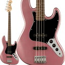 楽器種別：新品エレキベース/Squier by Fender 商品一覧＞＞エレキベース【25，000円〜50，000円】 商品一覧＞＞当店のベースは、出荷前に専門スタッフが検品・調整しているので安心です！Squier by Fender Affinity Series Jazz Bass (Burgundy Mist/Laurel)商品説明Squier Affinity Series Jazz Bassは、伝統的なFenderファミリーへの入り口として、伝説的なデザインと典型的なトーンを備えた、意欲的なベーシストのためのベースです。このJazz Bassは、薄くて軽量なボディ、スムーズで正確なチューニングを可能にするヴィンテージスタイルオープンギアチューニングマシンなど、プレイヤーフレンドリーな洗練された機能を備えています。また、Squier Single-Coil Jazz Bassピックアップを2基搭載し、多彩な音色であらゆるステージであらゆるプレイヤーに寄り添うことができるモデルです。※画像はサンプルです。製品の特性上、杢目・色合いは1本1本異なります。商品詳細■Series: Affinity Series■Body Material: Poplar■Body Finish: Gloss Polyurethane■Neck: Maple， C Shape■Neck Finish: Satin Urethane with Gloss Urethane Headstock Face■Fingerboard: Indian Laurel or Maple， 9.5 (241 mm)■Frets: 20， Medium Jumbo■Position Inlays: Black Dot (Maple)， Pearloid Dot (Indian Laurel)■Nut (Material/Width): Synthetic Bone， 1.5 (38.1 mm)■Tuning Machines: Vintage-Style■Scale Length: 34 (864 mm)■Bridge: 4-Saddle Standard■Pickguard: 3-Ply Black or 3-Ply White■Pickups: Ceramic Single-Coil Jazz Bass (Bridge)， (Middle)， Ceramic Single-Coil Jazz Bass (Neck)■Pickup Switching: None■Controls: Volume 1. (Neck Pickup)， Volume 2. (Bridge Pickup)， Master Tone■Control Knobs: Black Plastic■Hardware Finish: Chrome■Strings: Nickel Plated Steel (.045-.105 Gauges)ソフトケース付属イケベカテゴリ_ベース_エレキベース_Squier by Fender_新品 JAN:0885978722921 登録日:2021/09/10 エレキベース スクワイアー スクワイヤー スクワイア スクワイヤー フェンダー