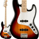 楽器種別：新品エレキベース/Squier by Fender 商品一覧＞＞エレキベース【25，000円〜50，000円】 商品一覧＞＞当店のベースは、出荷前に専門スタッフが検品・調整しているので安心です！Squier by Fender Affinity Series Jazz Bass (3-Color Sunburst/Maple)商品説明Squier Affinity Series Jazz Bassは、伝統的なFenderファミリーへの入り口として、伝説的なデザインと典型的なトーンを備えた、意欲的なベーシストのためのベースです。このJazz Bassは、薄くて軽量なボディ、スムーズで正確なチューニングを可能にするヴィンテージスタイルオープンギアチューニングマシンなど、プレイヤーフレンドリーな洗練された機能を備えています。また、Squier Single-Coil Jazz Bassピックアップを2基搭載し、多彩な音色であらゆるステージであらゆるプレイヤーに寄り添うことができるモデルです。※画像はサンプルです。製品の特性上、杢目・色合いは1本1本異なります。商品詳細■Series: Affinity Series■Body Material: Poplar■Body Finish: Gloss Polyurethane■Neck: Maple， C Shape■Neck Finish: Satin Urethane with Gloss Urethane Headstock Face■Fingerboard: Indian Laurel or Maple， 9.5 (241 mm)■Frets: 20， Medium Jumbo■Position Inlays: Black Dot (Maple)， Pearloid Dot (Indian Laurel)■Nut (Material/Width): Synthetic Bone， 1.5 (38.1 mm)■Tuning Machines: Vintage-Style■Scale Length: 34 (864 mm)■Bridge: 4-Saddle Standard■Pickguard: 3-Ply Black or 3-Ply White■Pickups: Ceramic Single-Coil Jazz Bass (Bridge)， (Middle)， Ceramic Single-Coil Jazz Bass (Neck)■Pickup Switching: None■Controls: Volume 1. (Neck Pickup)， Volume 2. (Bridge Pickup)， Master Tone■Control Knobs: Black Plastic■Hardware Finish: Chrome■Strings: Nickel Plated Steel (.045-.105 Gauges)ソフトケース付属イケベカテゴリ_ベース_エレキベース_Squier by Fender_新品 JAN:0885978722907 登録日:2021/09/10 エレキベース スクワイアー スクワイヤー スクワイア スクワイヤー フェンダー